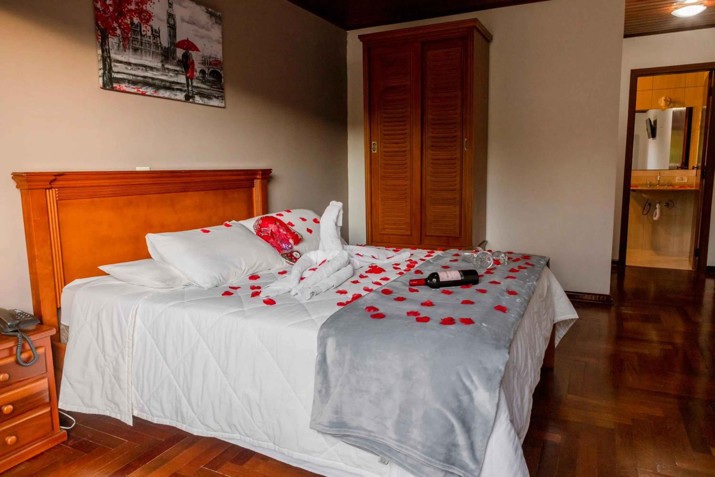 Bed in Pousada Portal da Serra