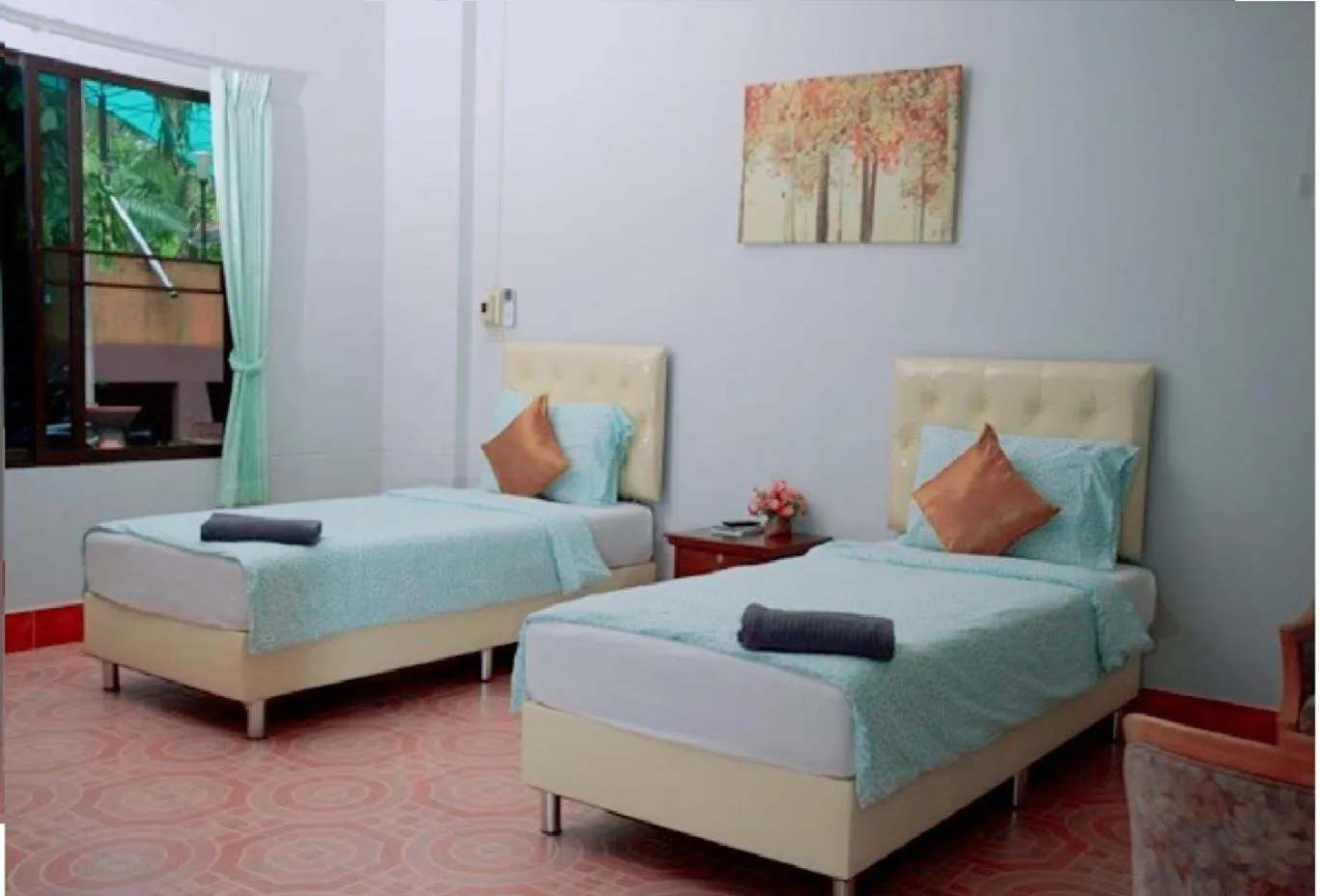 Bed in Huaykhakhaeng Country Home Resort