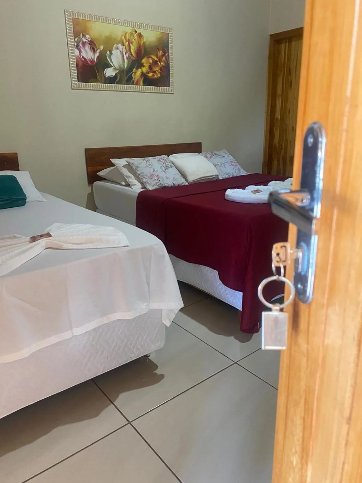 Bed in Pousada do Nondas