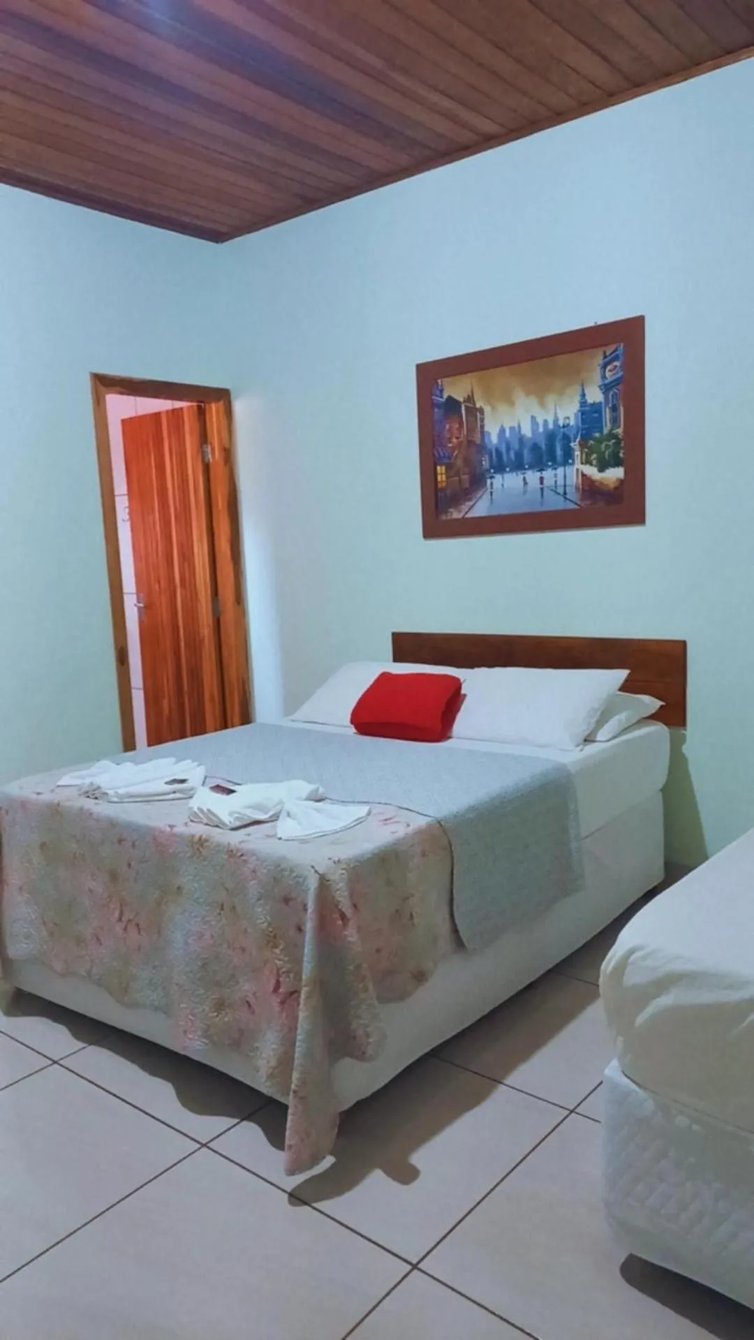 Bed in Pousada do Nondas