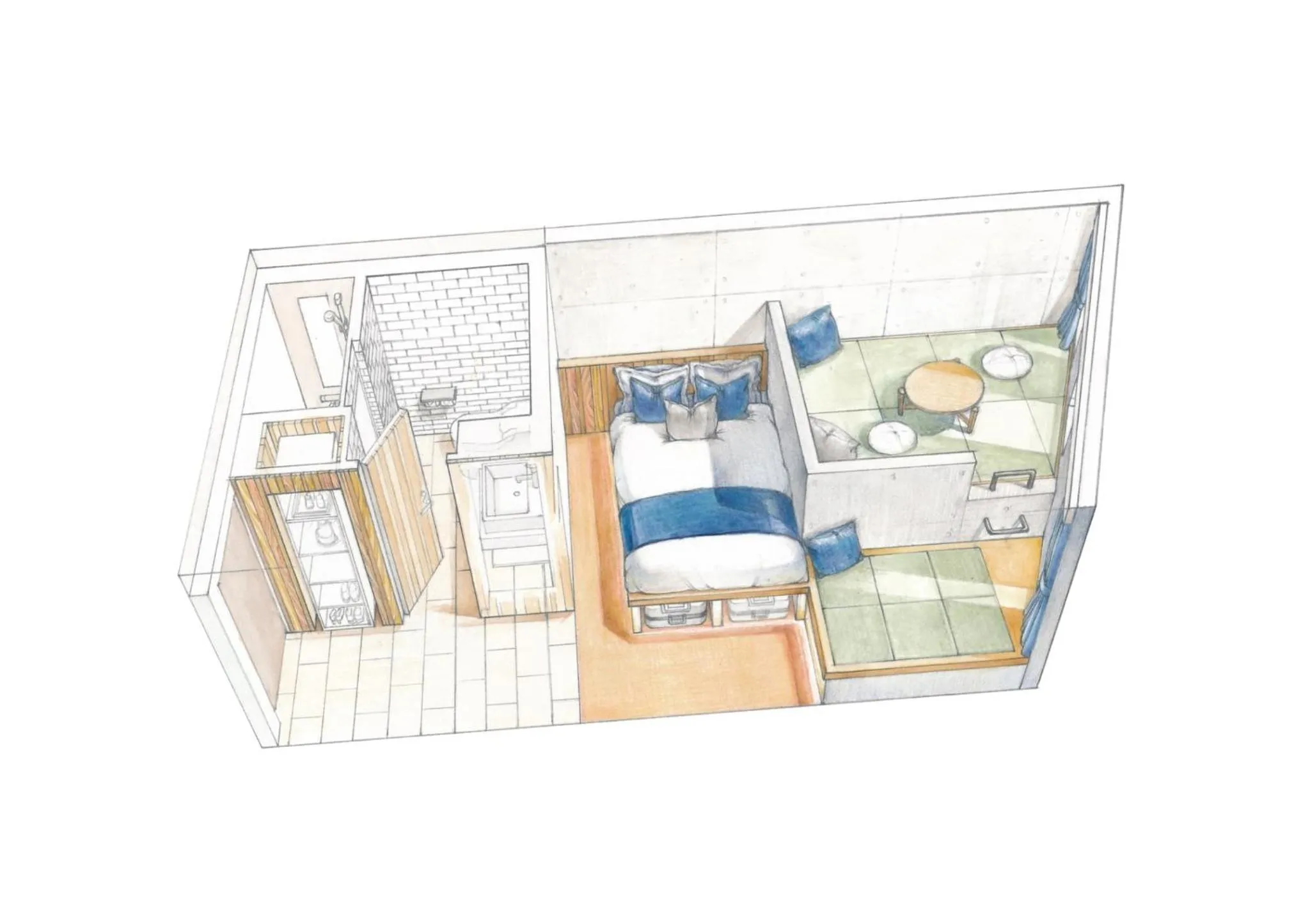 Photo of the whole room, Bed in Sakura Cross Hotel Shinjuku East Annex