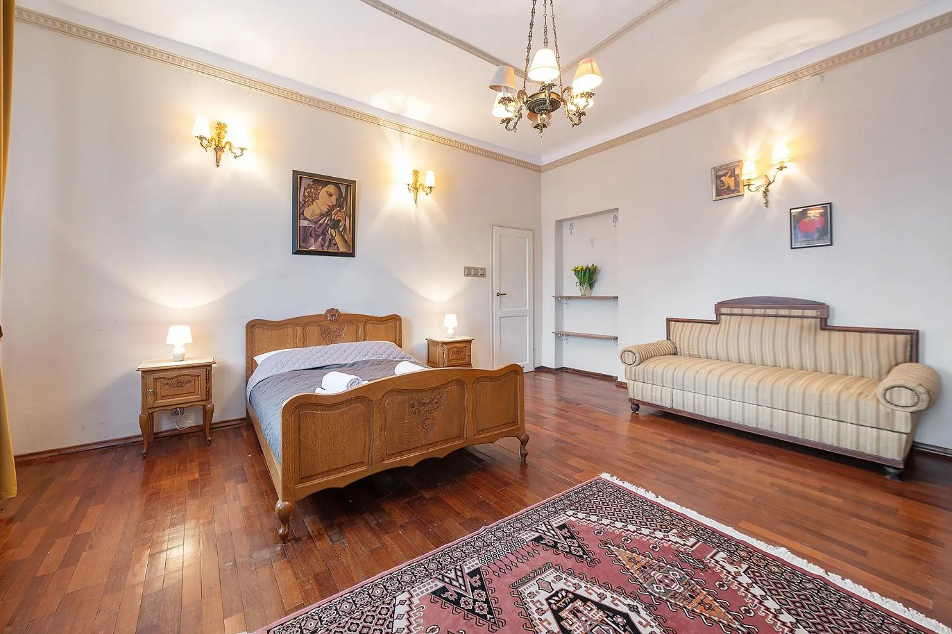 Bed in Pałacyk Deja Vu Residence