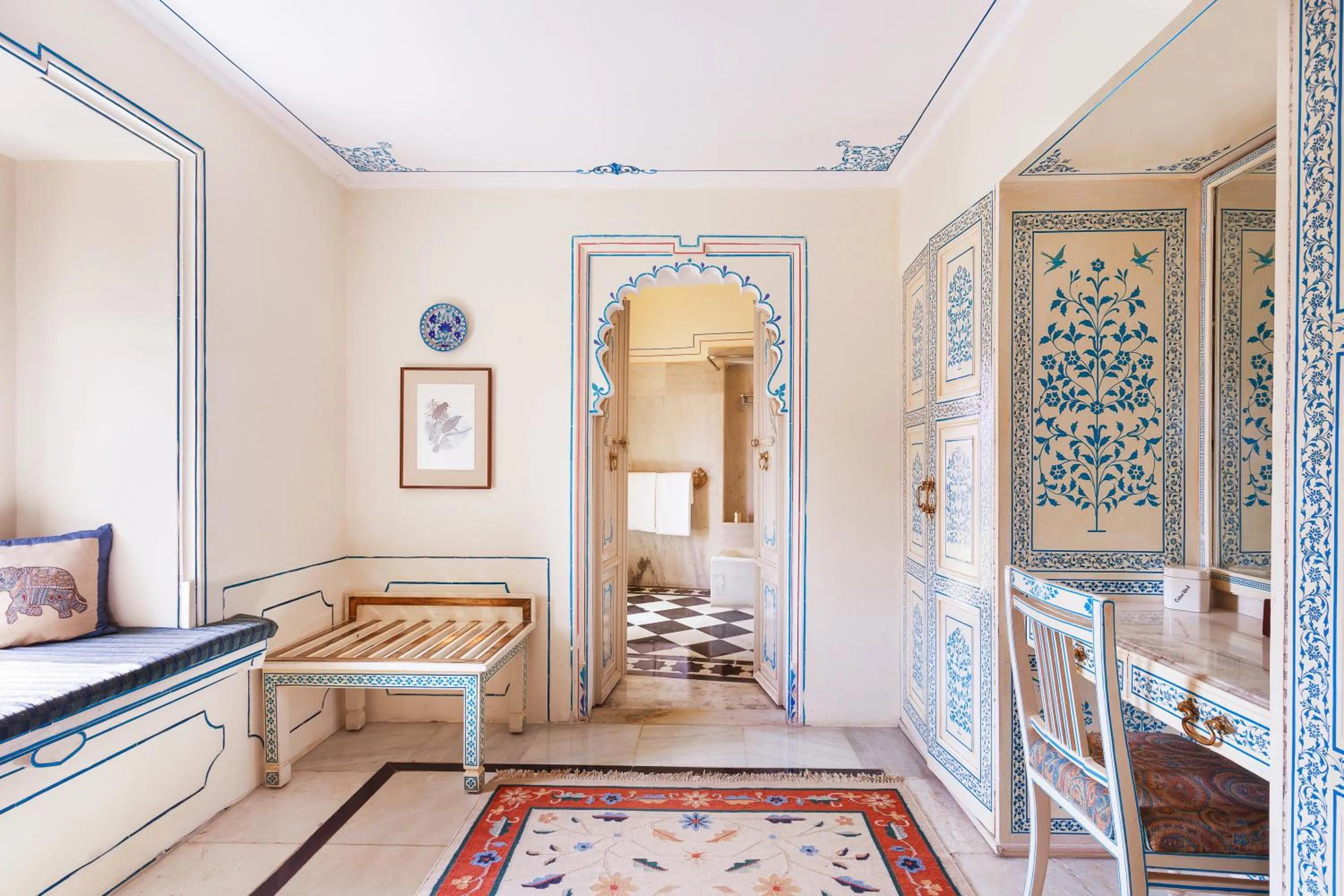 Seating area in Shiv Niwas Palace by HRH Group of Hotels