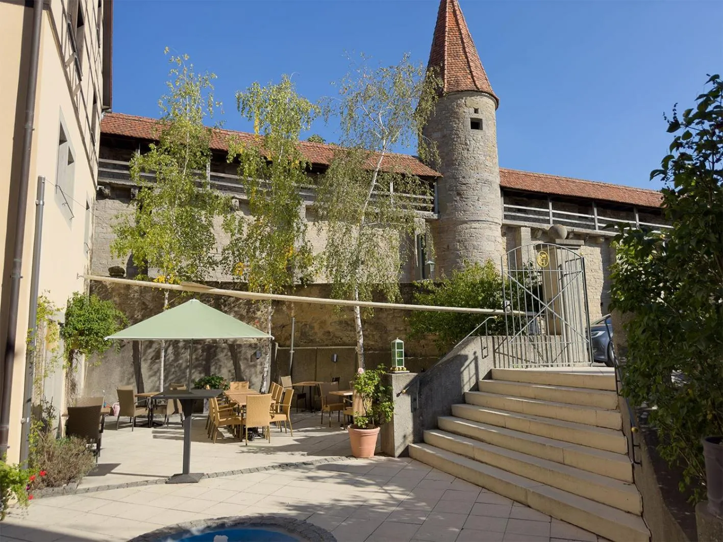 Balcony/Terrace in Prinzhotel Rothenburg