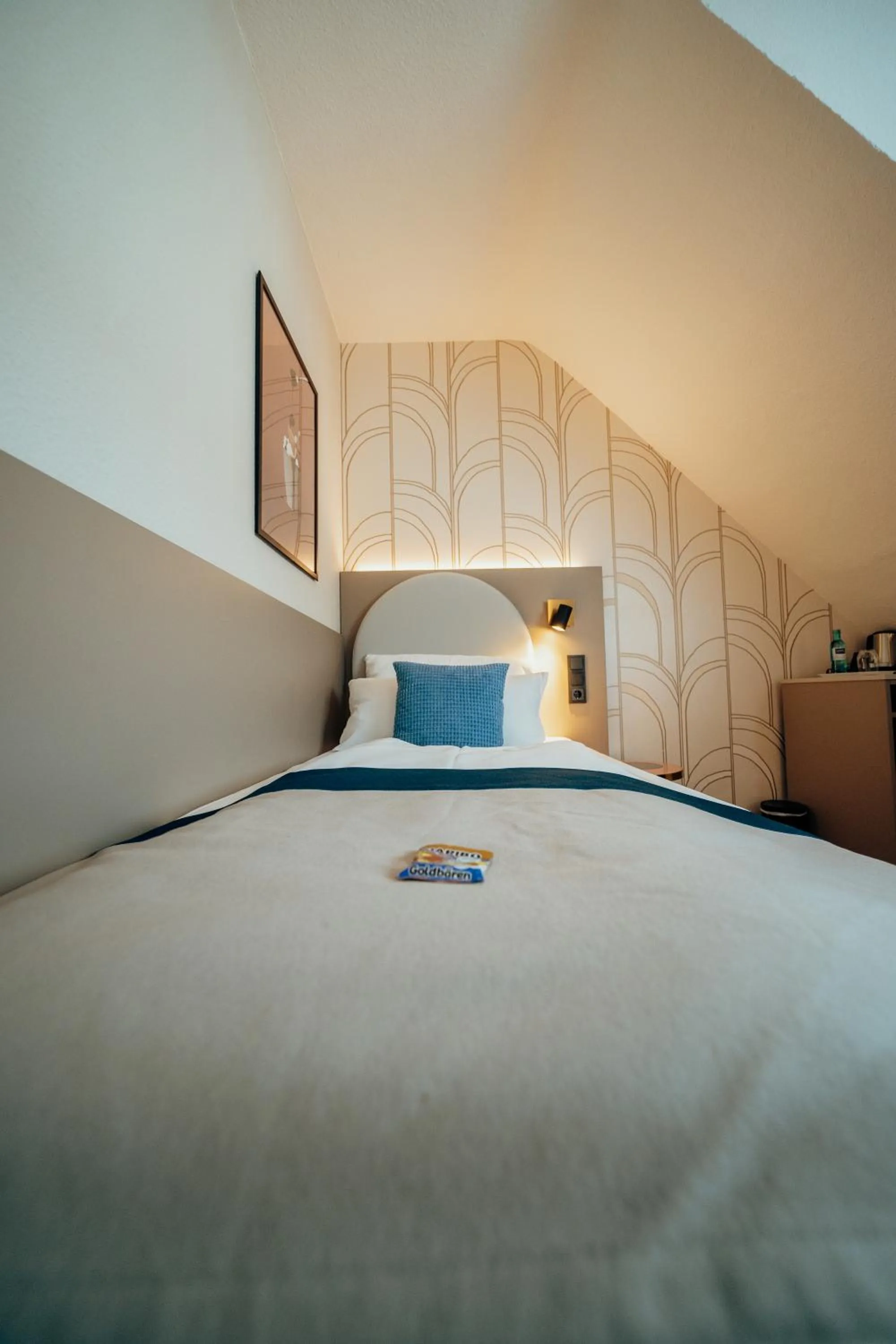 Bed in guestified BARBAROSSA Hotel