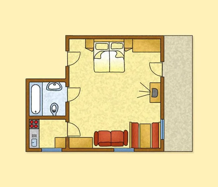 Floor plan in Residence Bannwald