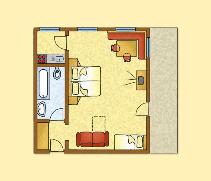 Floor plan in Residence Bannwald