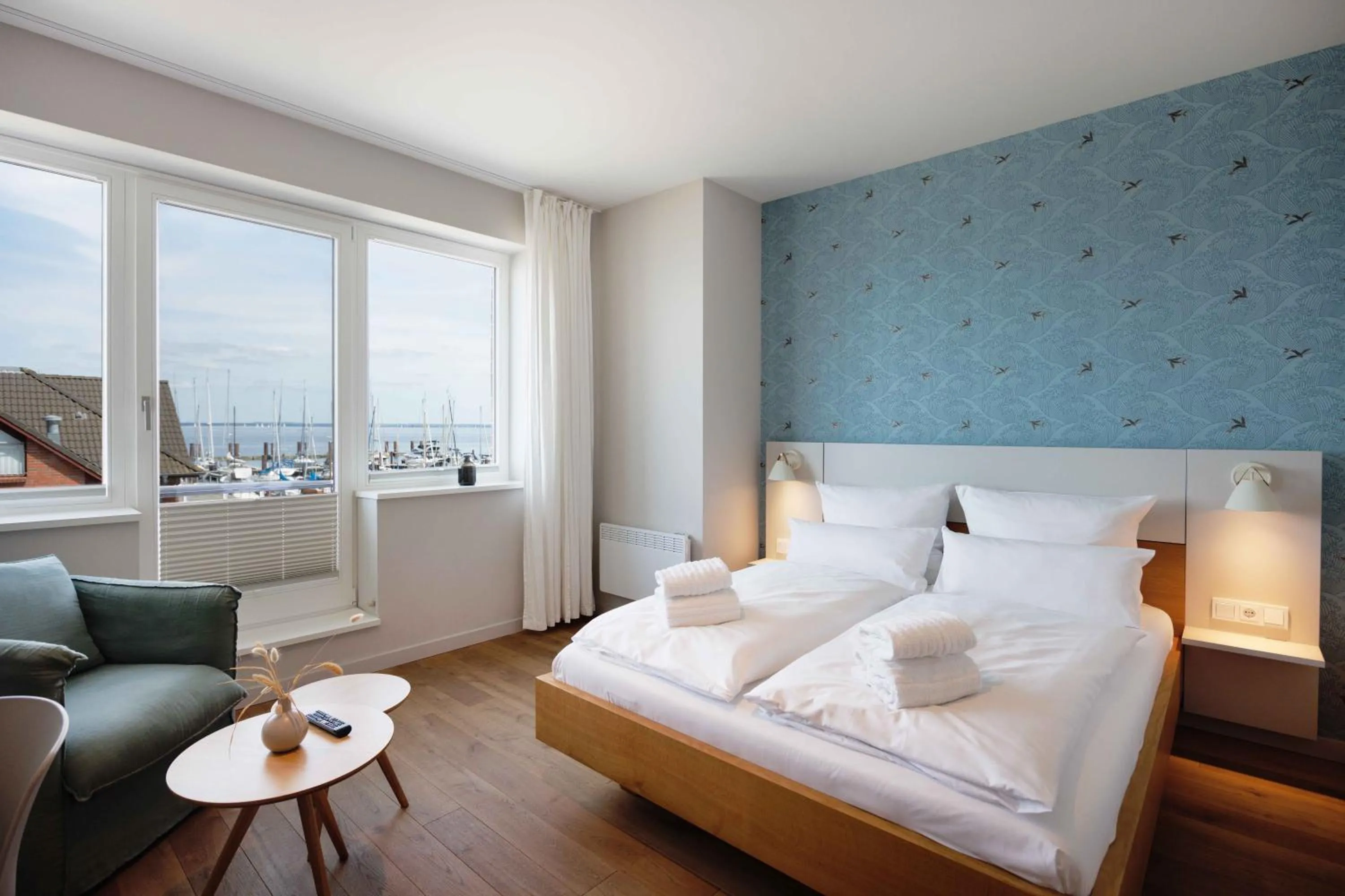 Bed in Bades Huk Marina Hotel