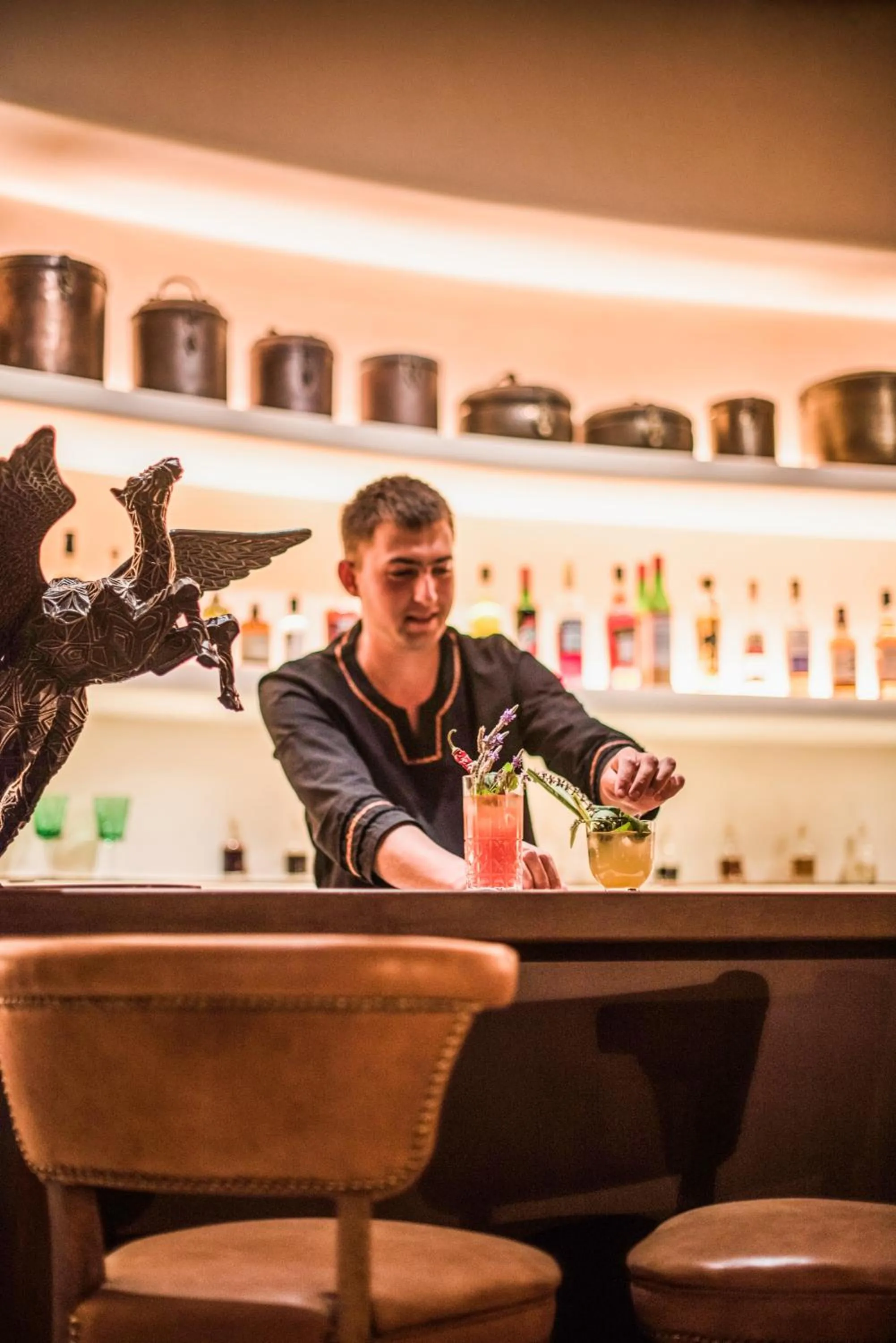 Lounge or bar in Six Senses Shaharut