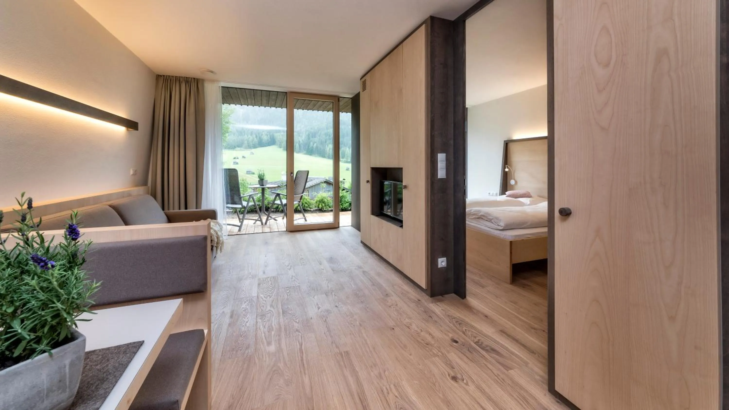 Living room, Bed in Villa Rainer Sexten