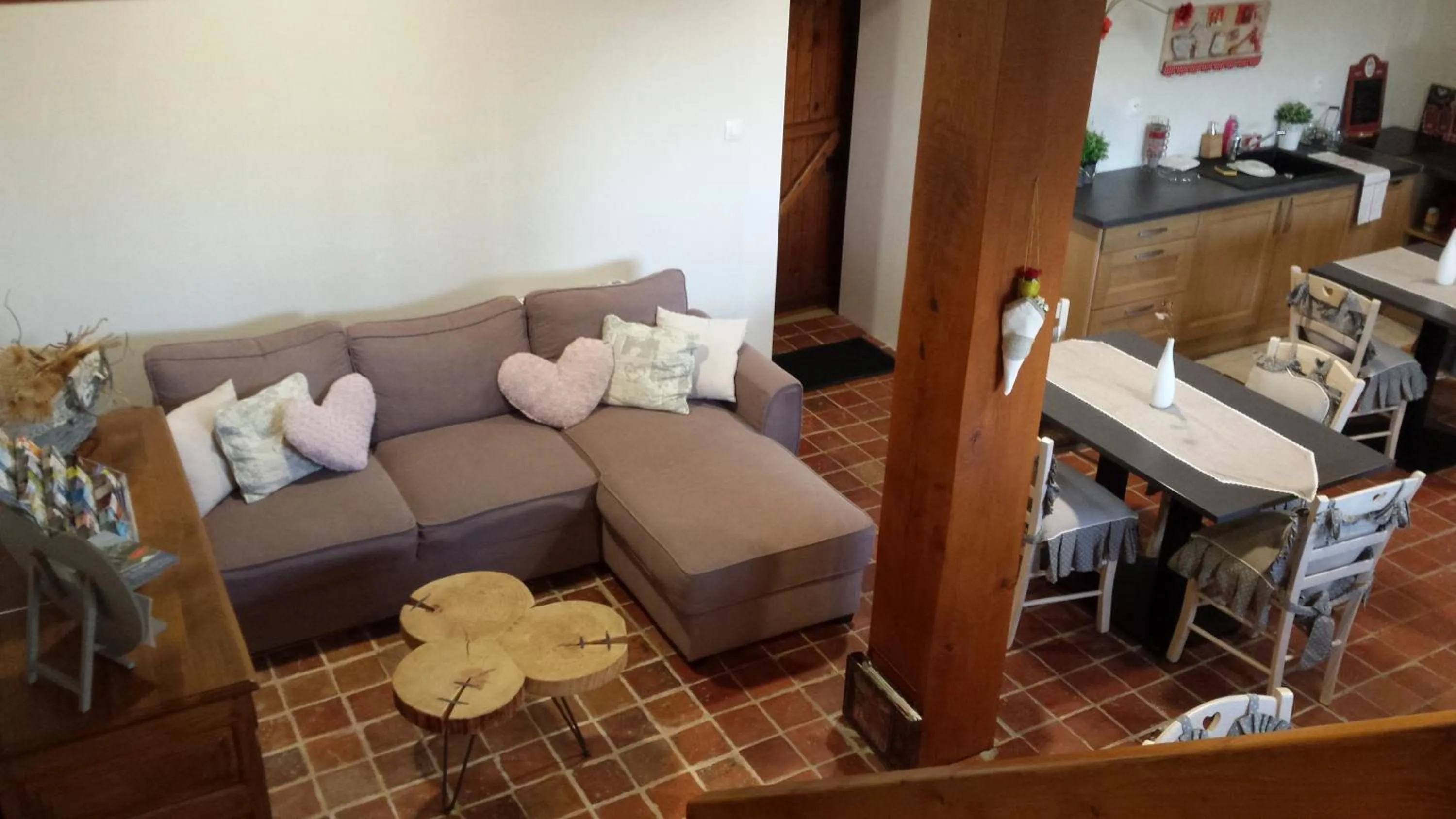 Seating area in La Bastide du Moulin - Mont St Michel