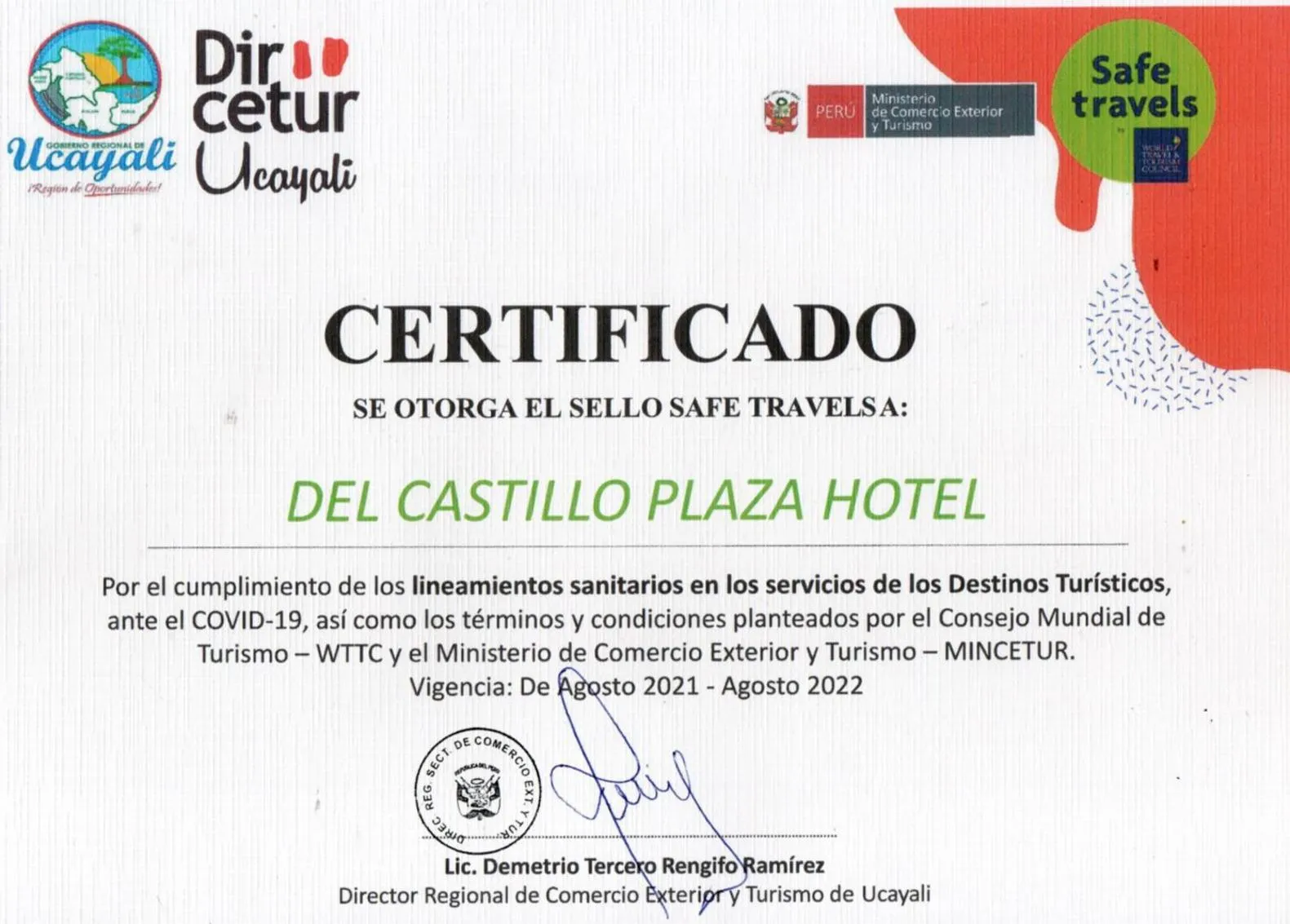 Property building in Del Castillo Plaza Hotel Pucallpa