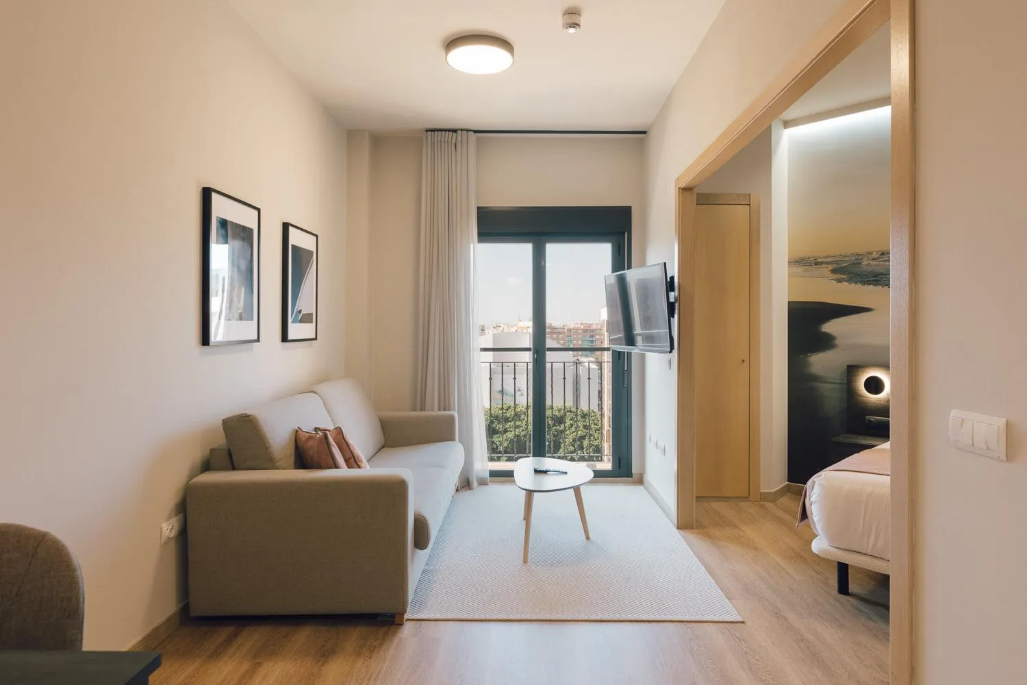 Bed in Palau Suites & Apartments