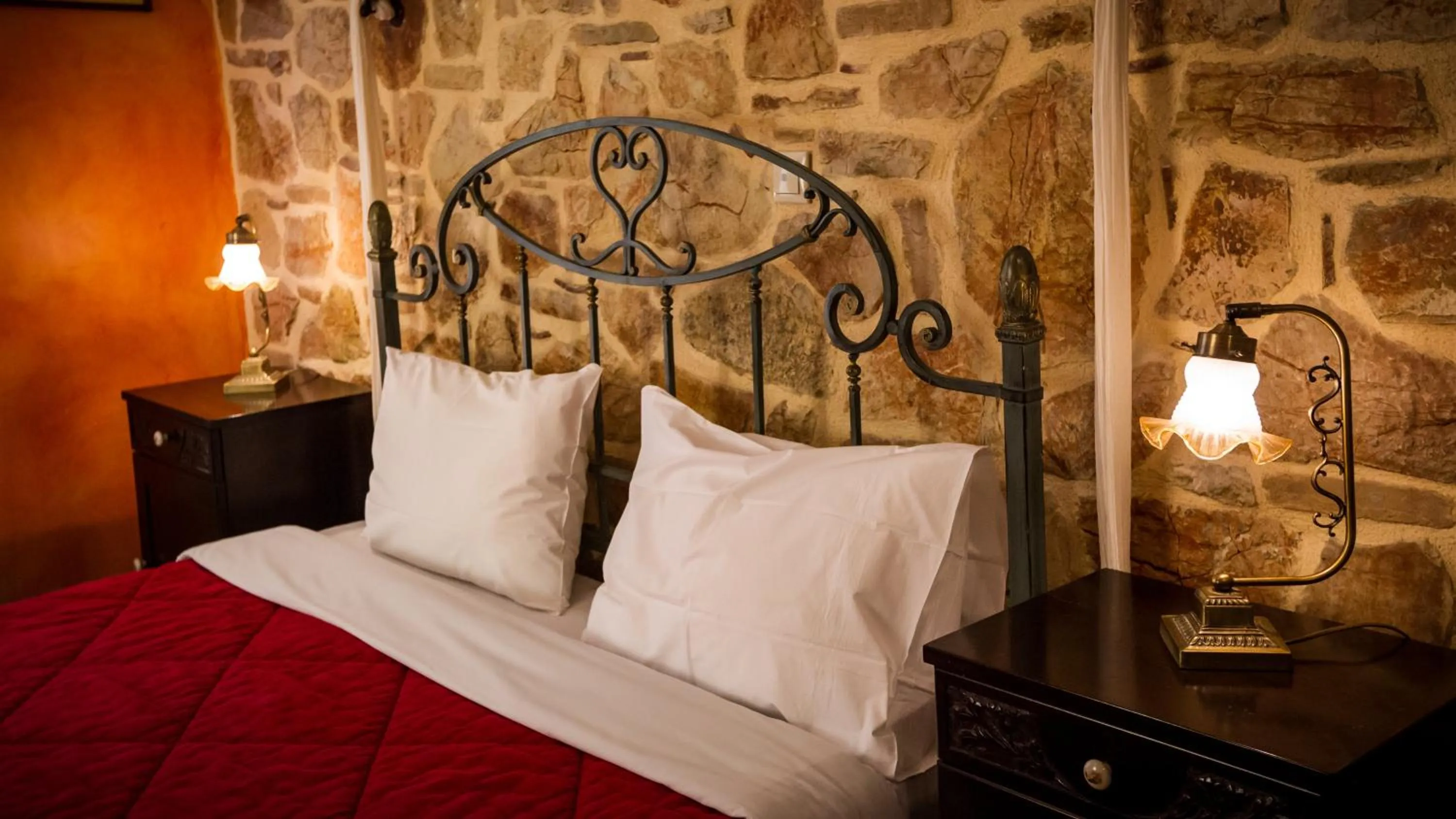 Bed in Acronafplia Pension A