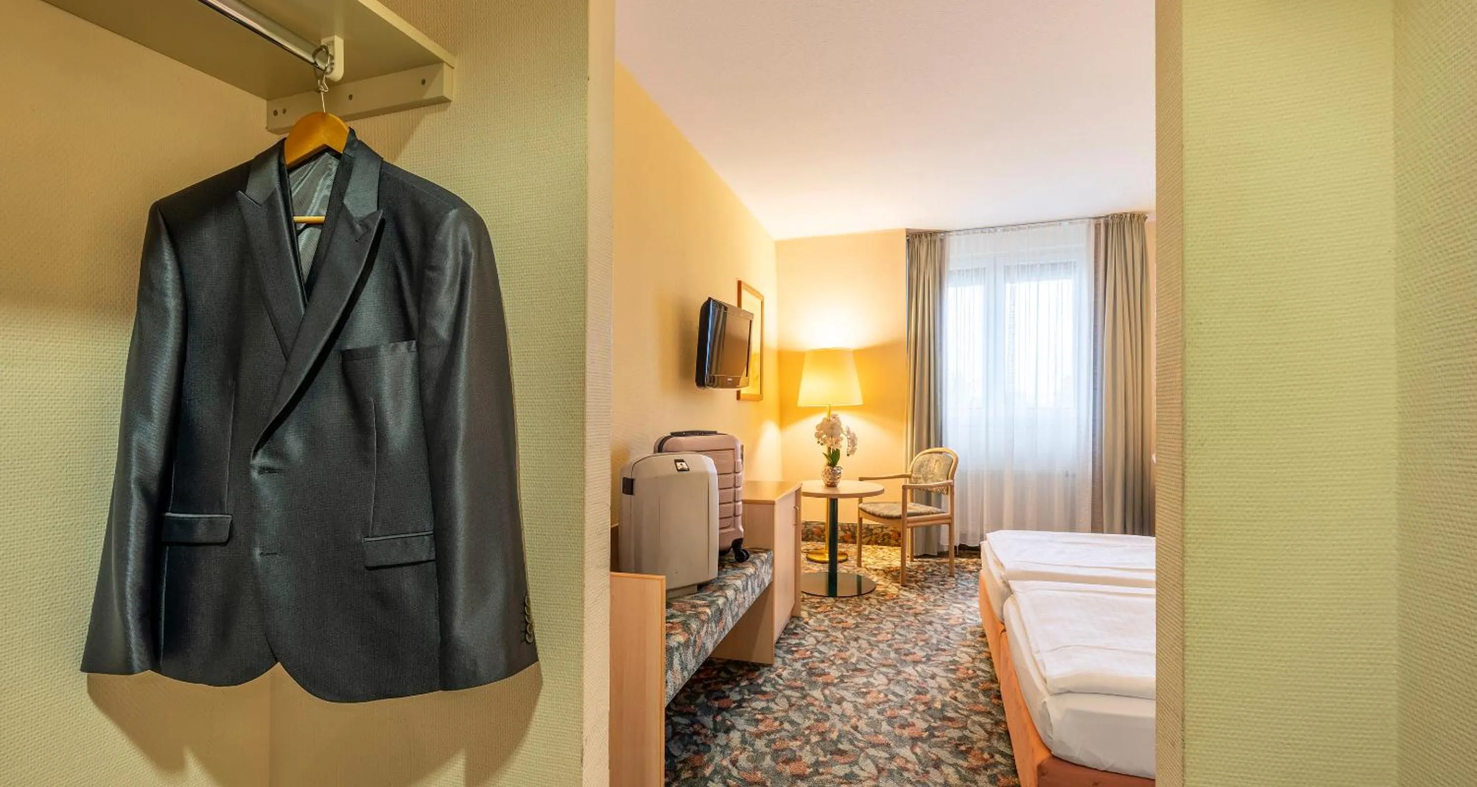 Photo of the whole room, Bed in AMBER HOTEL Chemnitz Park