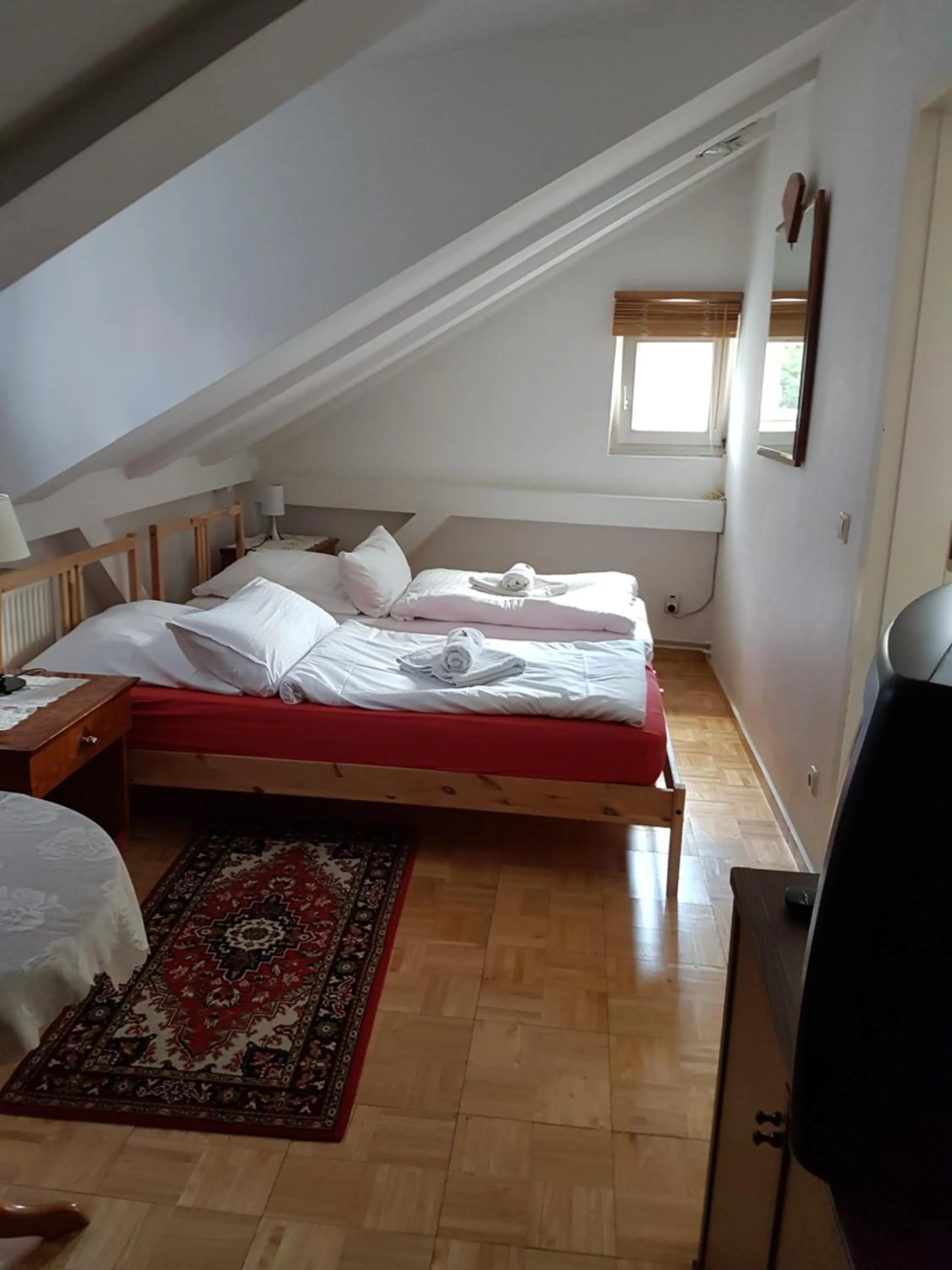 Bedroom, Bed in Pension Hubertus