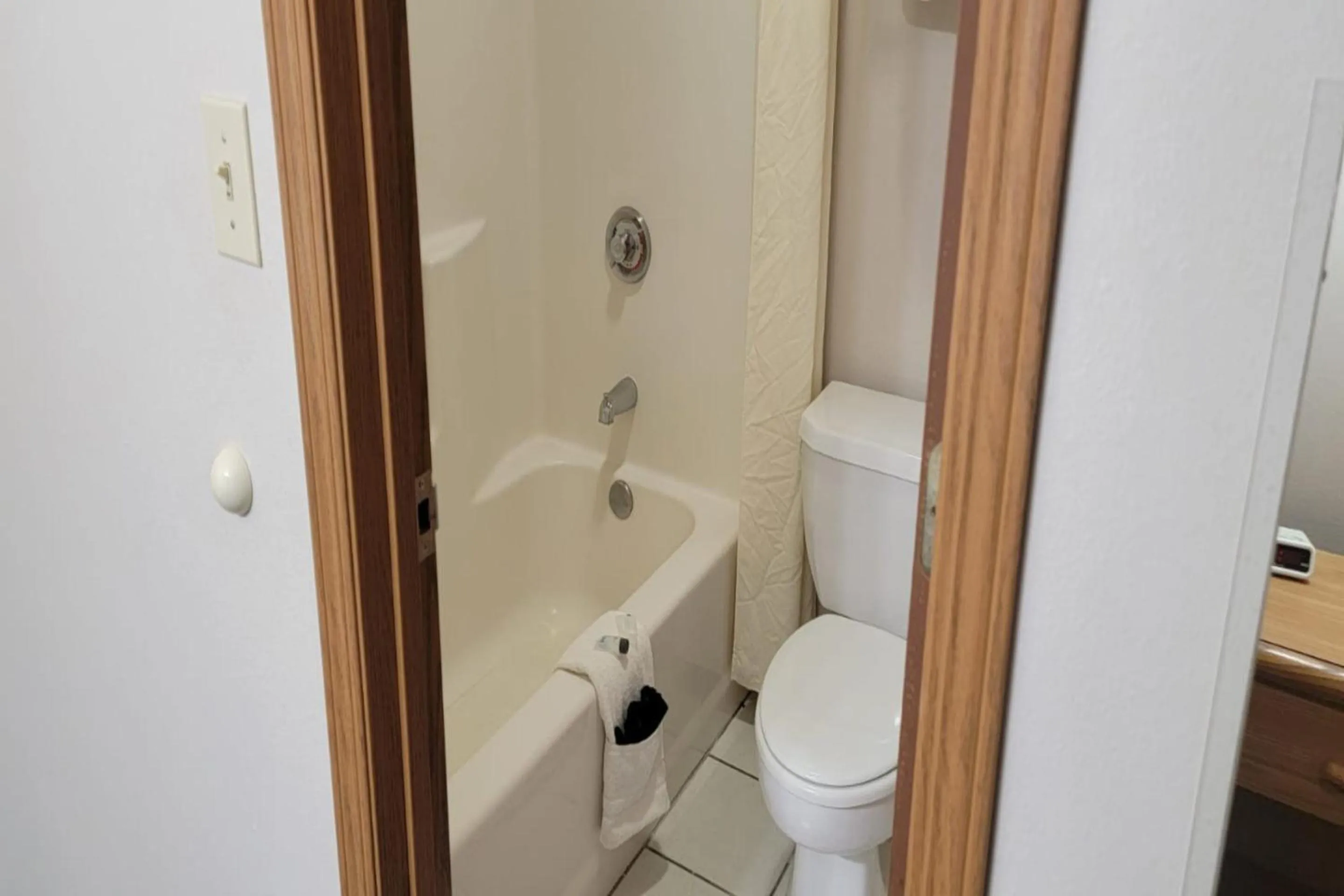 Bathroom in HomeTown Inn By OYO Texhoma, OK