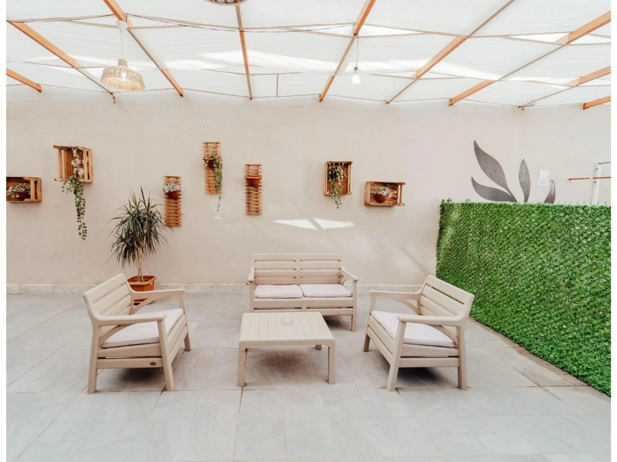 Seating area in Fortunella Suites