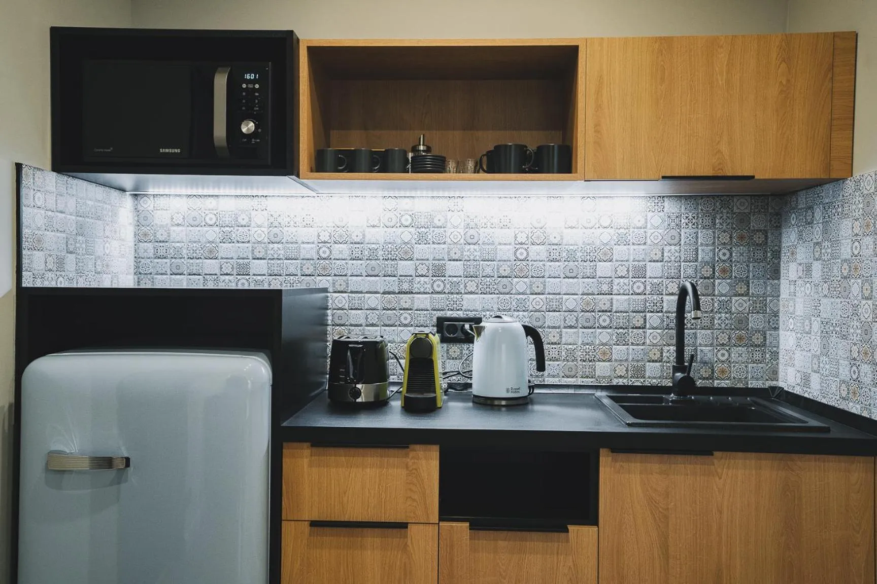 Kitchen or kitchenette in Emil Balaban Luxury Apart-Hotel