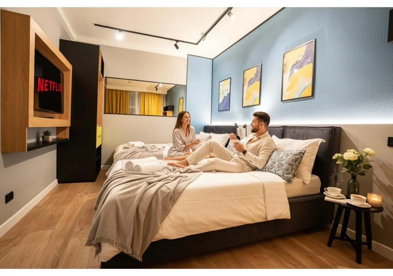 Bedroom, Bed in Emil Balaban Luxury Apart-Hotel