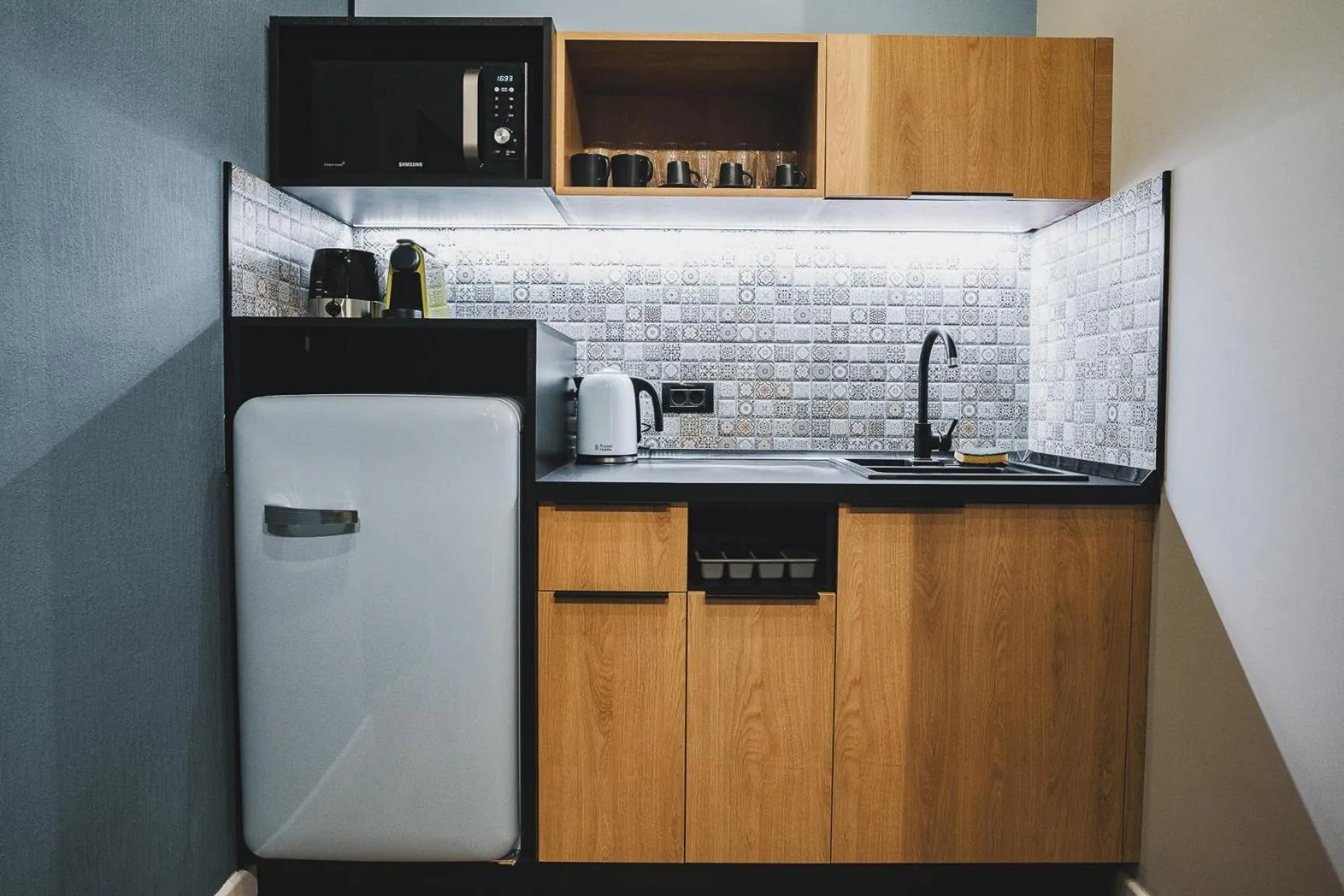 Kitchen or kitchenette in Emil Balaban Luxury Apart-Hotel