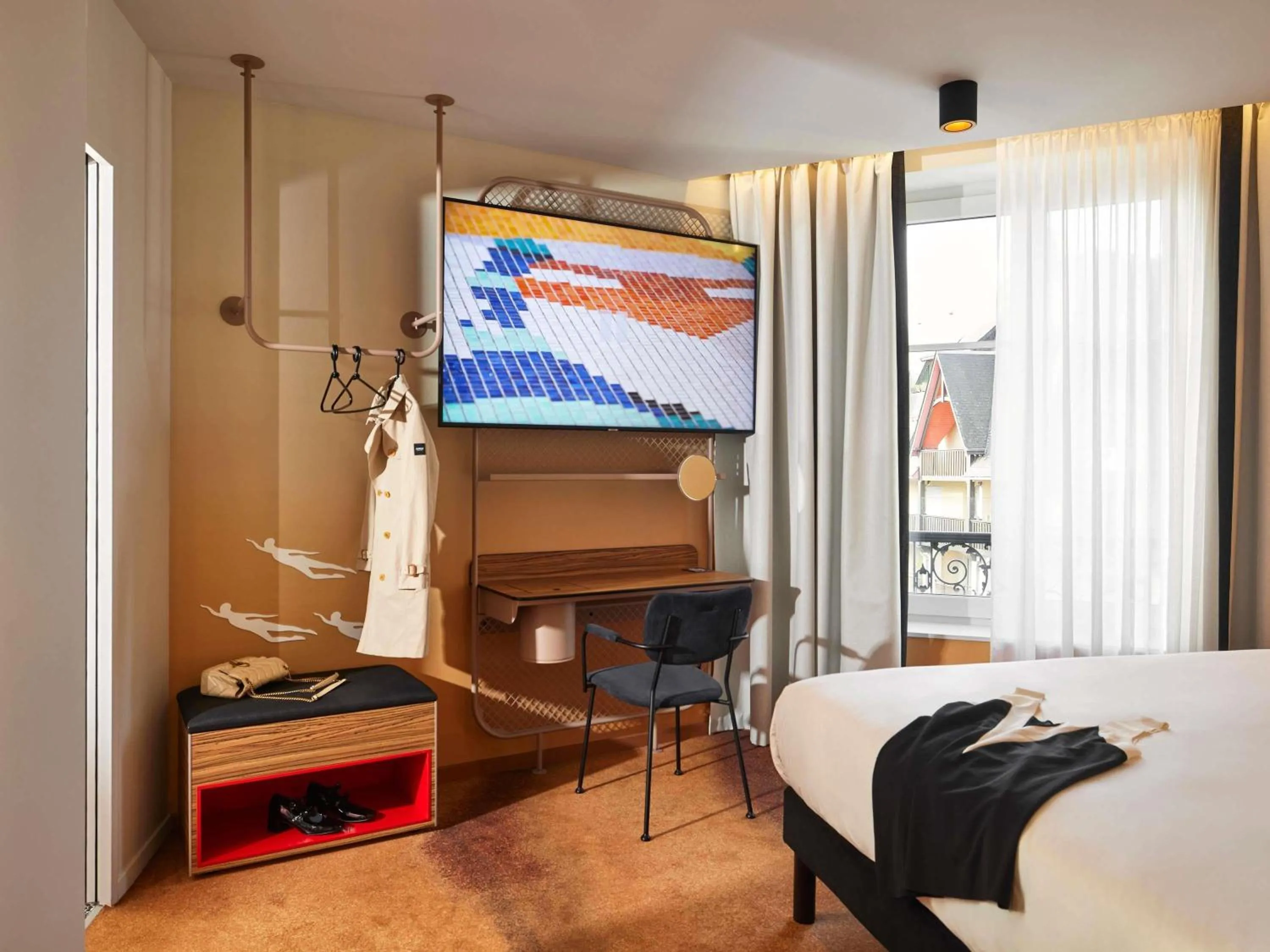 Bedroom, Bed in You Hotel Deauville - Handwritten Collection