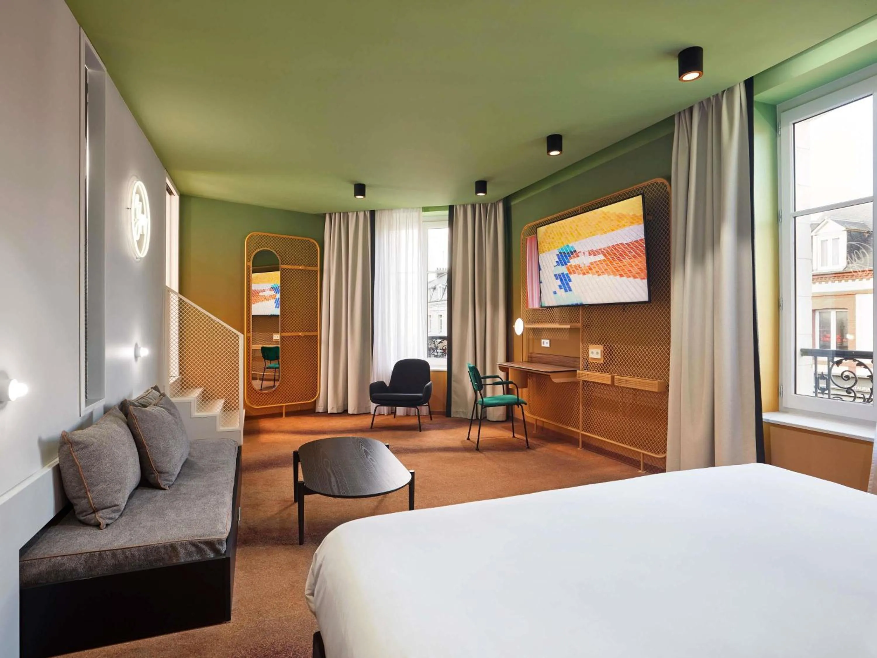 Bedroom, Bed in You Hotel Deauville - Handwritten Collection