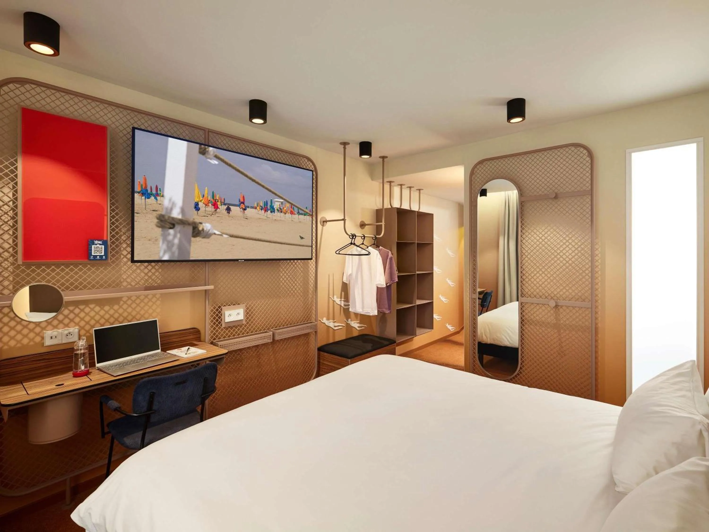 Bedroom, Bed in You Hotel Deauville - Handwritten Collection