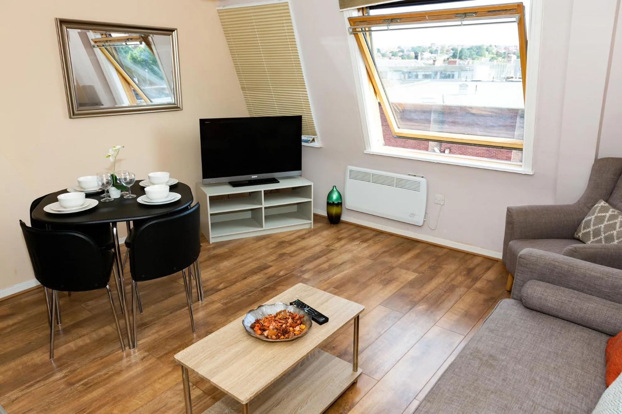 Living room in Tyne Apartments