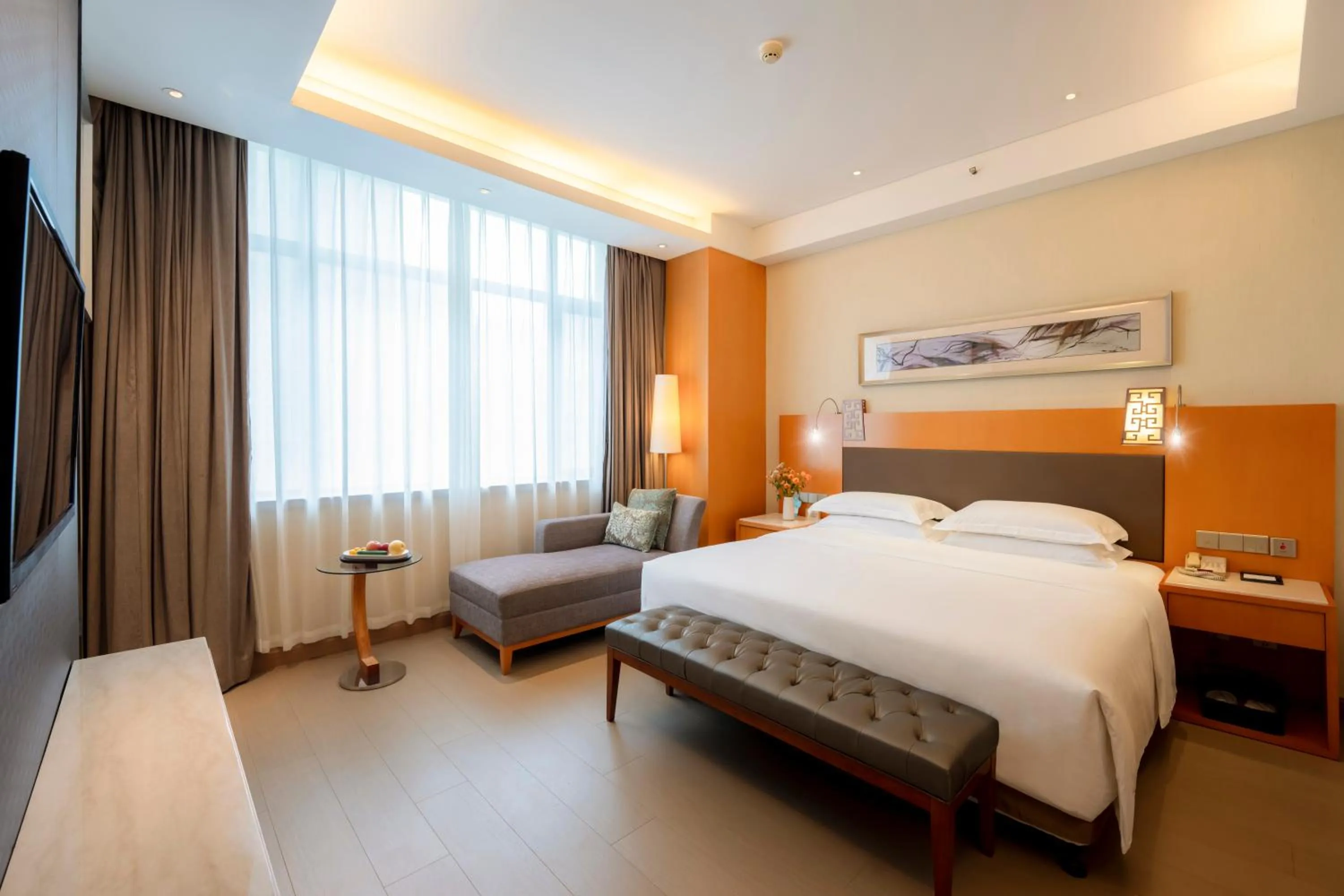 Bed in Jinling Grand Hotel