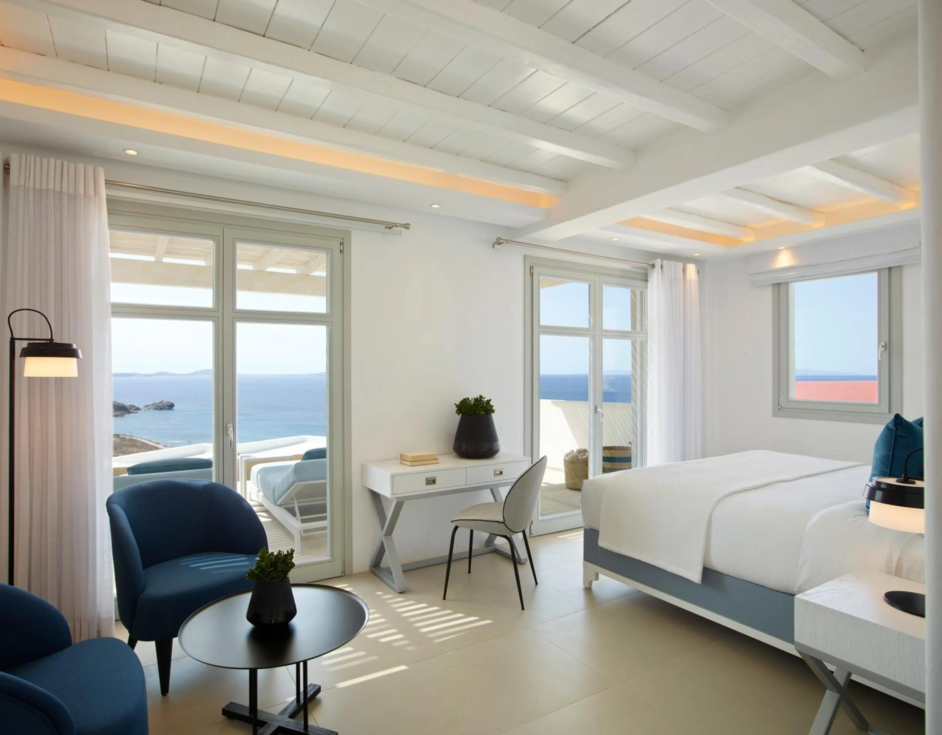 Bed in Epic Blue Mykonos