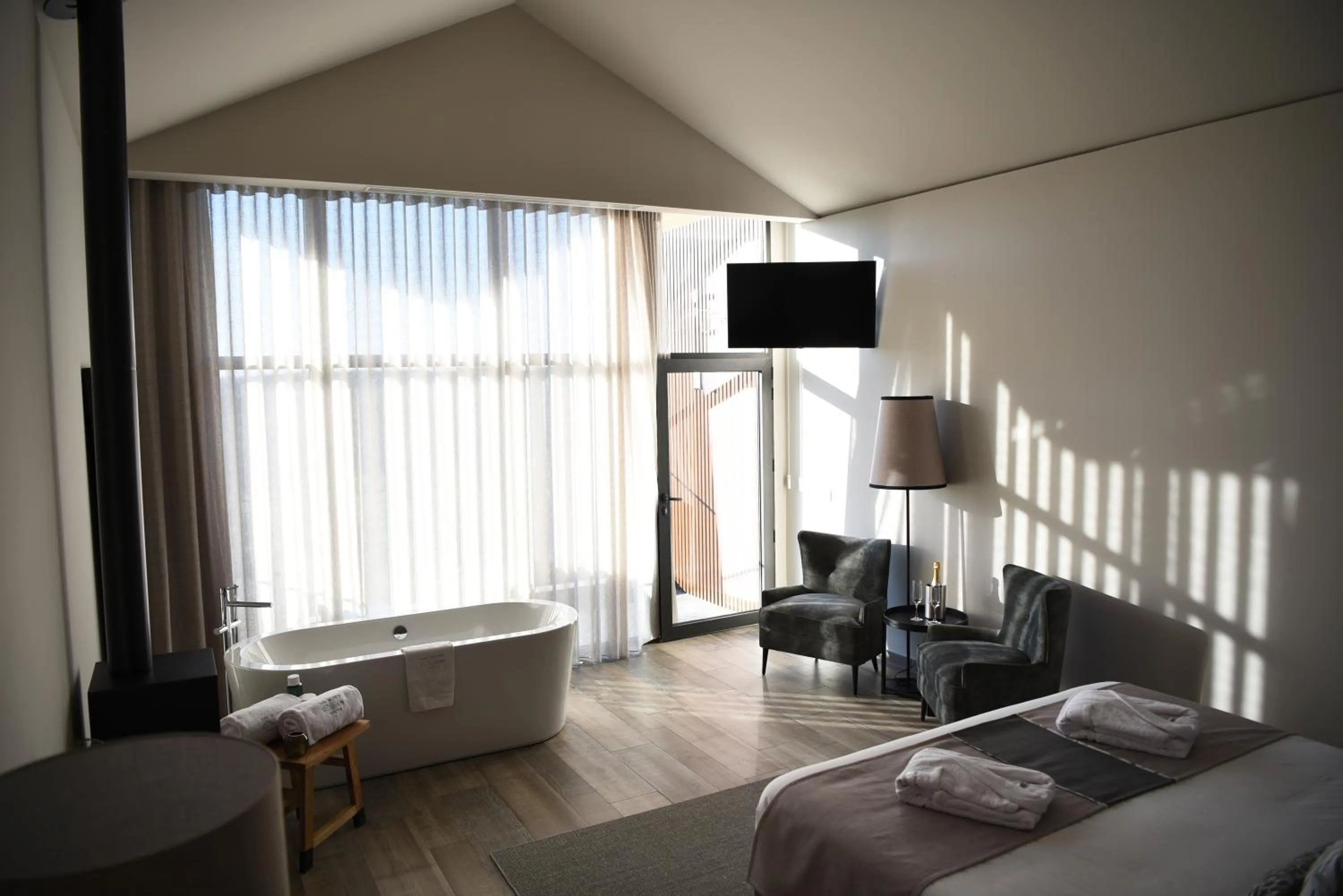 Balcony/Terrace, Bed in Casa Valxisto