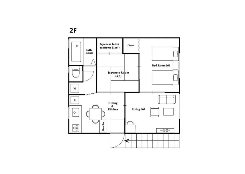 Floor plan in Enoshima Apartment Hotel