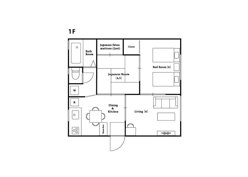 Floor plan in Enoshima Apartment Hotel