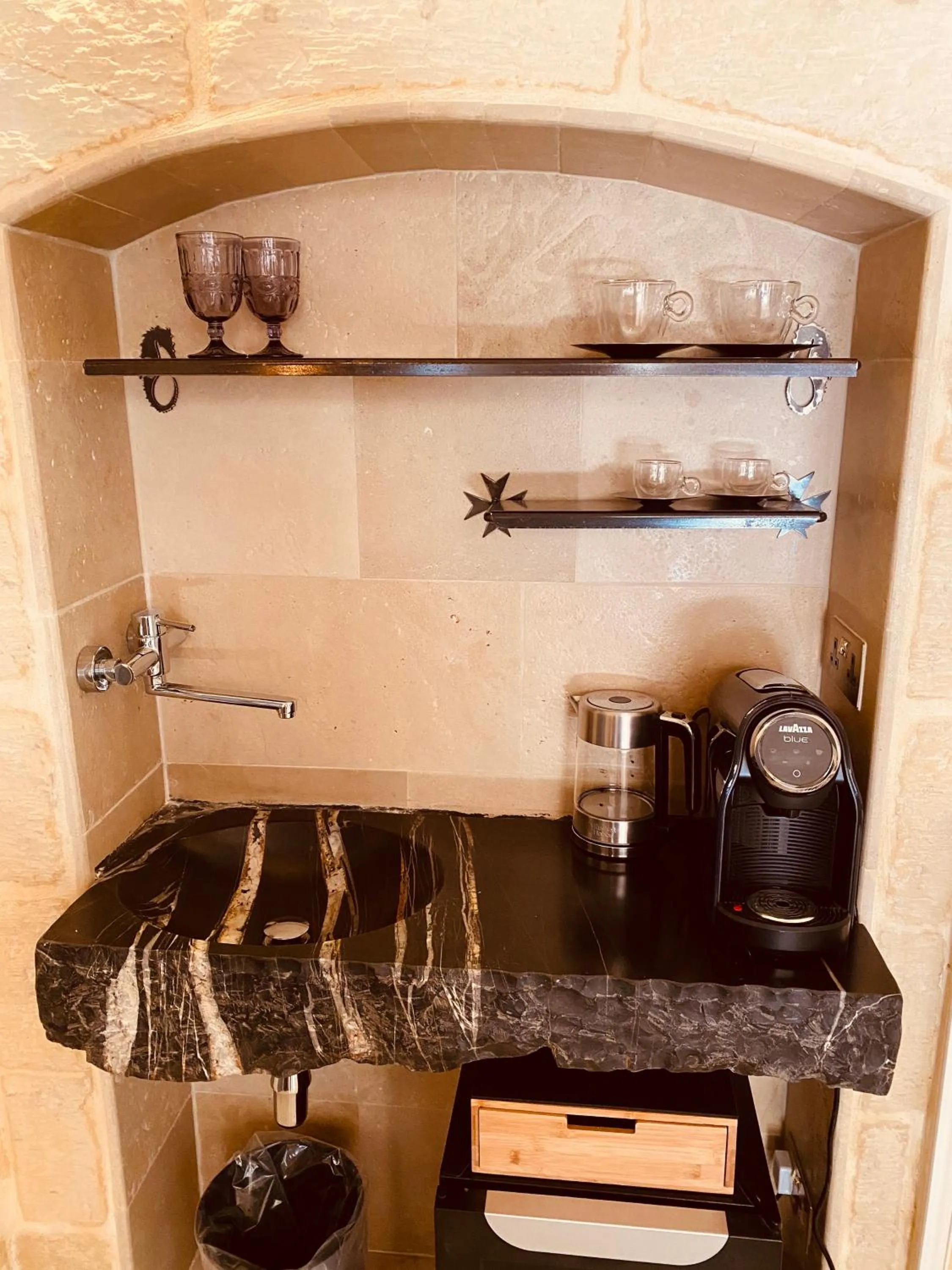 Kitchen or kitchenette in Lulu Boutique Hotel