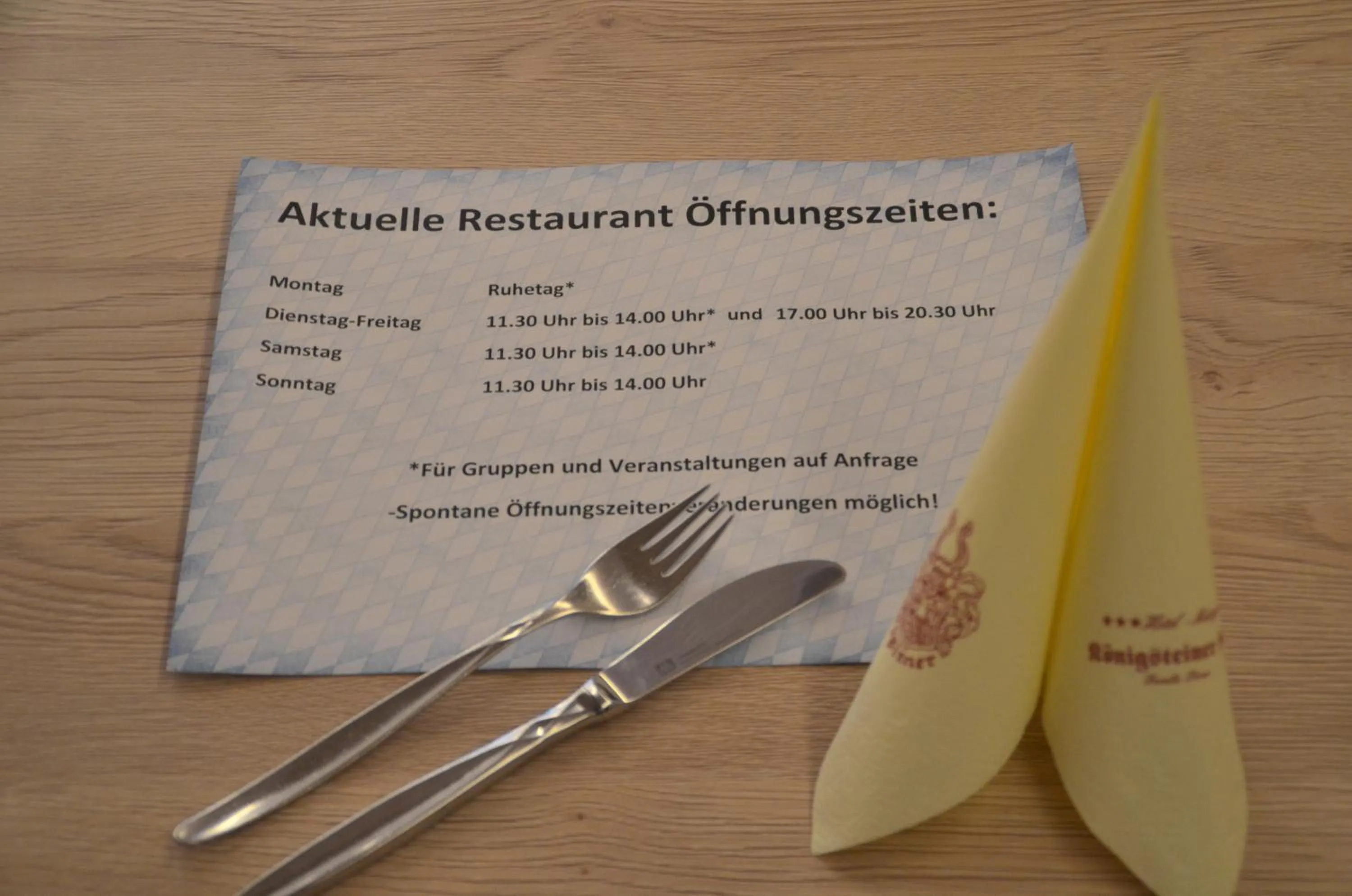 Restaurant/places to eat in Hotel Königsteiner Hof