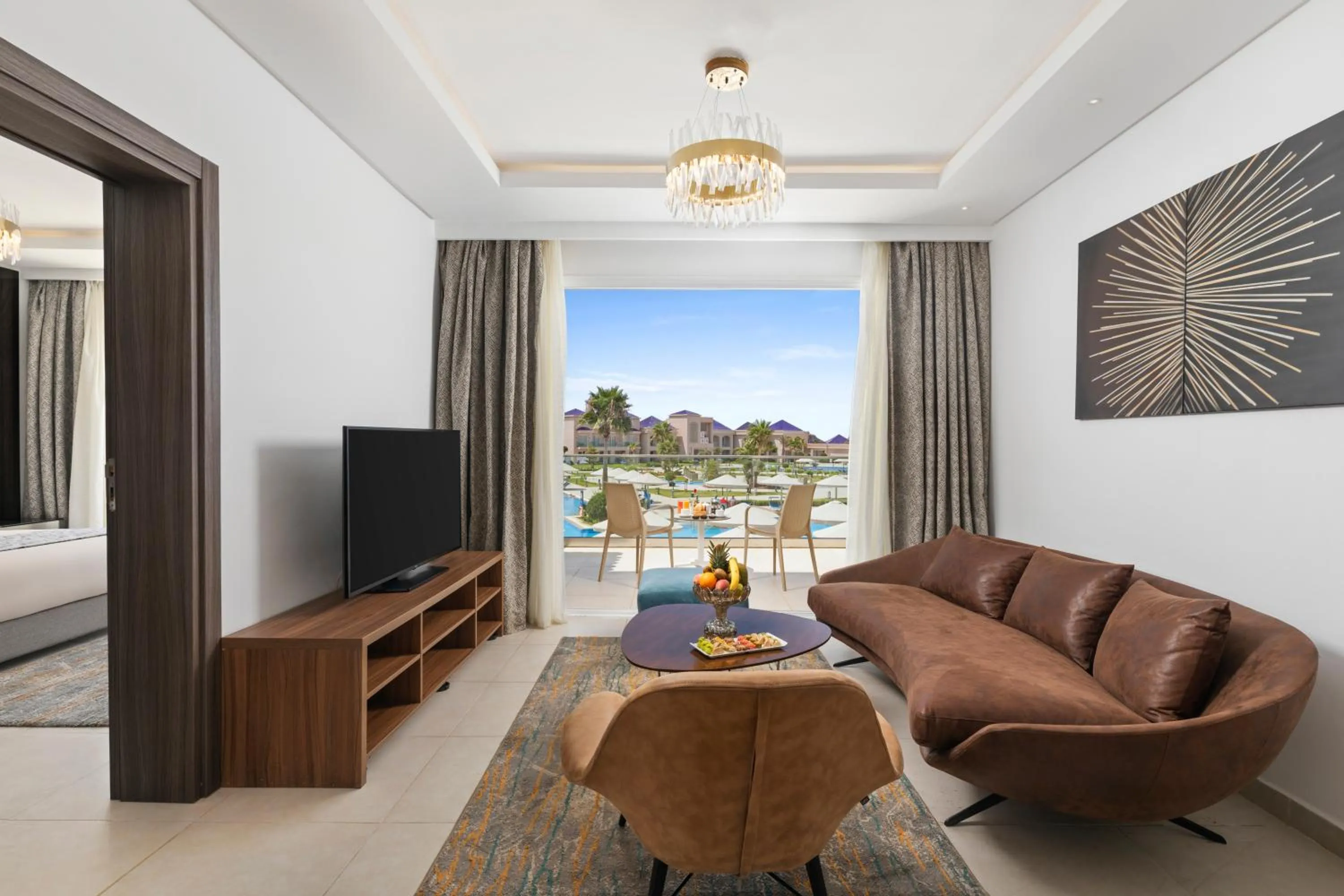 Communal lounge/ TV room in Pickalbatros White Beach Taghazout - Adults Friendly 16 Years Plus - Ultra All Inclusive