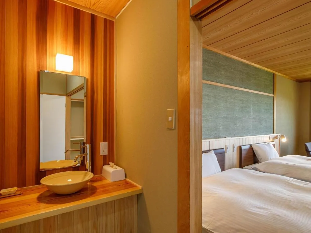 Bed in Hotel Iwasuge