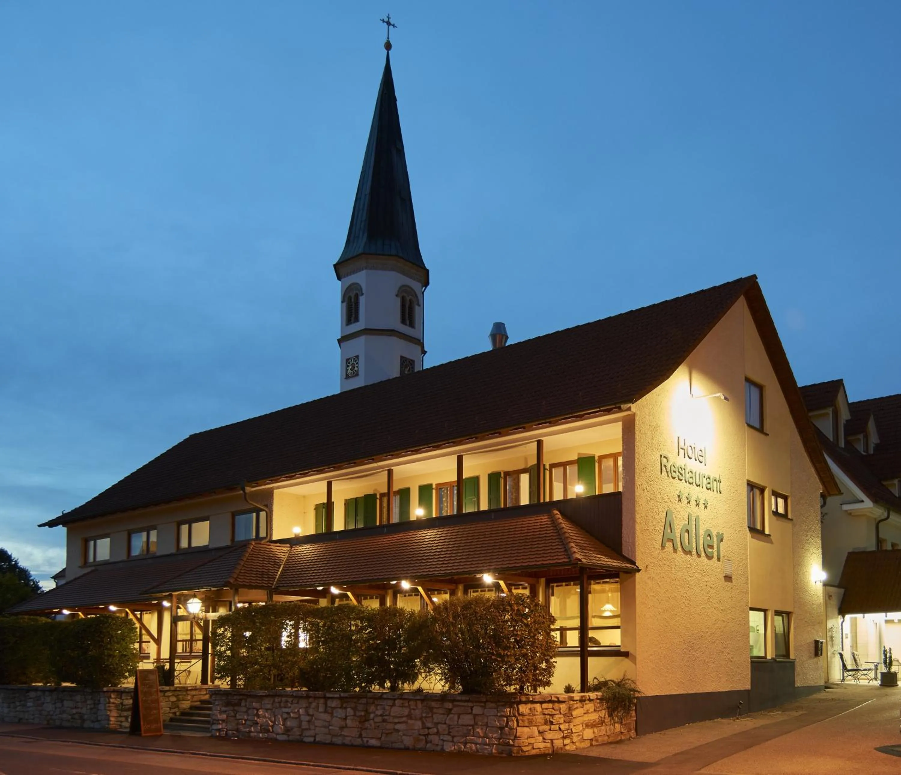 Property building in Hotel Restaurant Adler