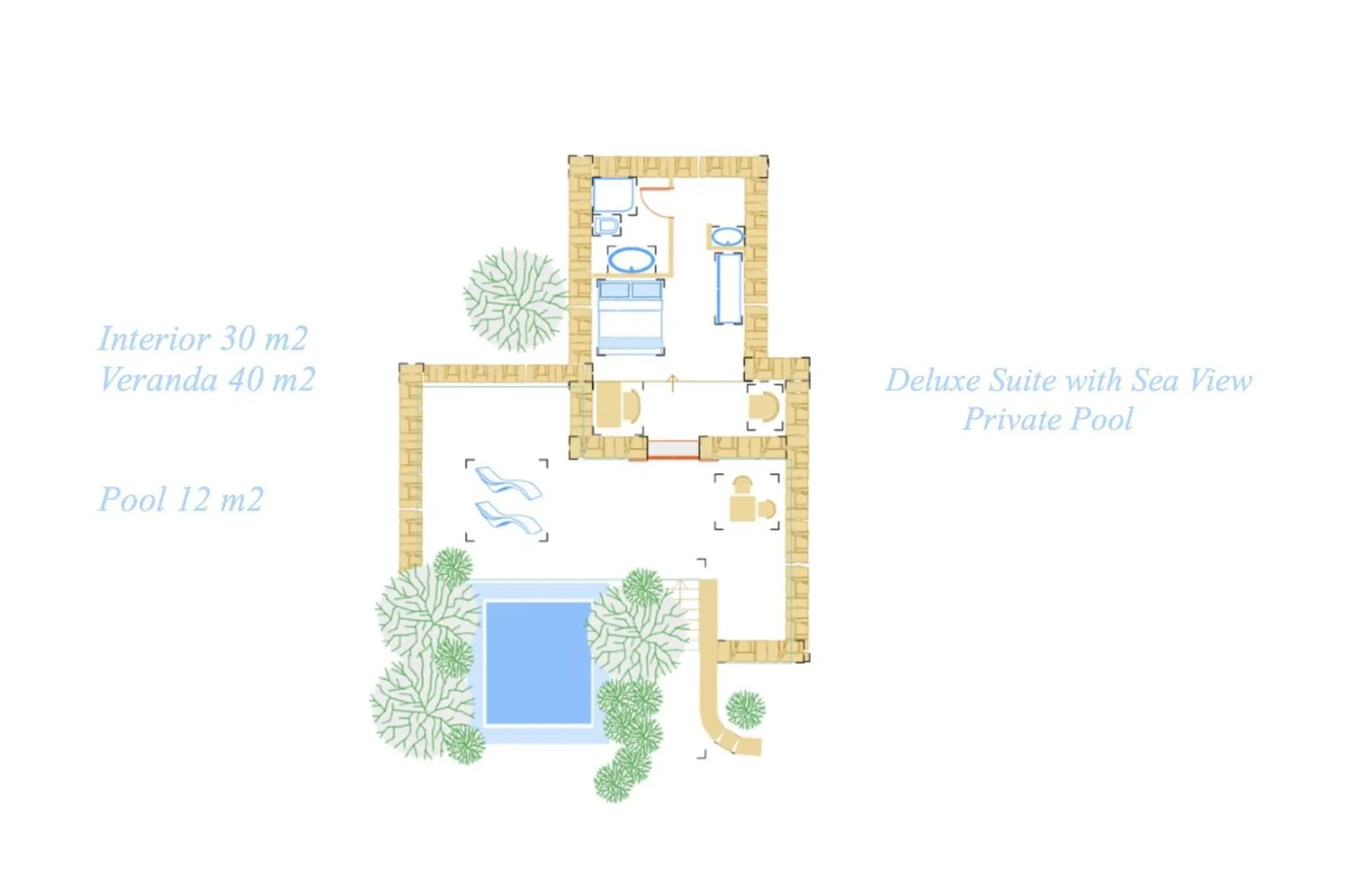 Floor plan in Calme Boutique Hotel - Adults Only