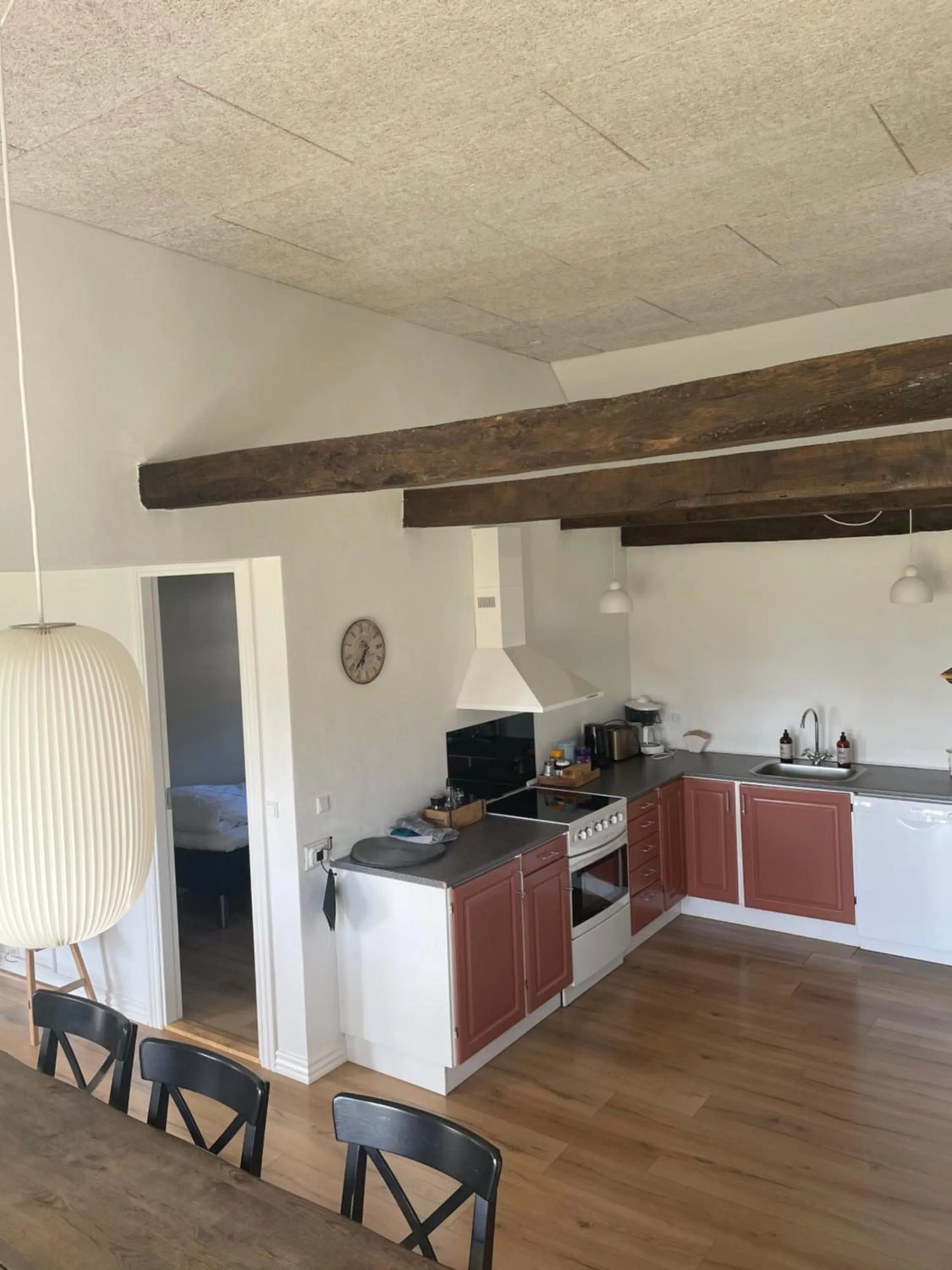 Kitchen or kitchenette in Baekgaarden 3 rooms Apartment - old farm house