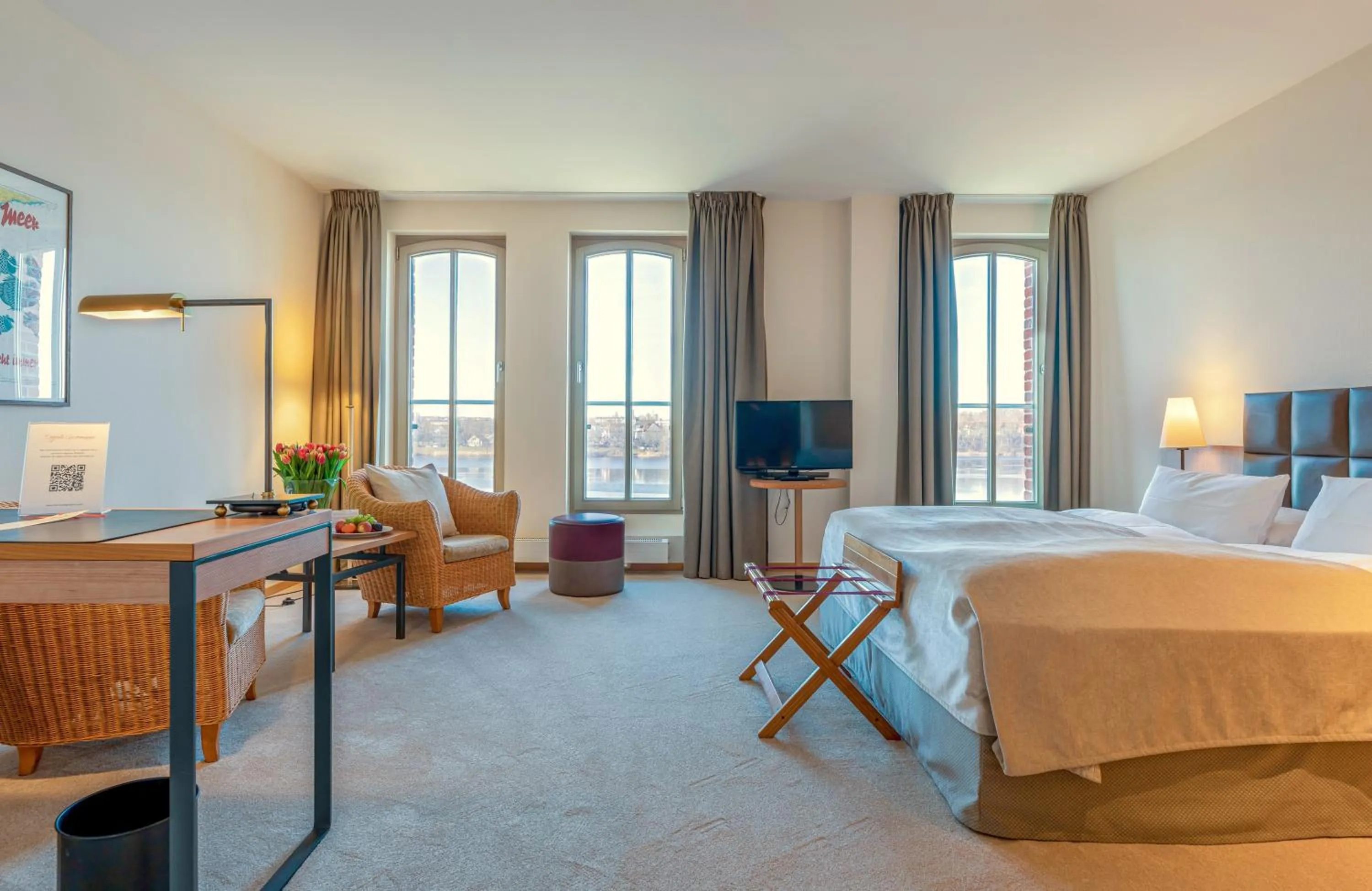 Bed in Hotel Speicher am Ziegelsee