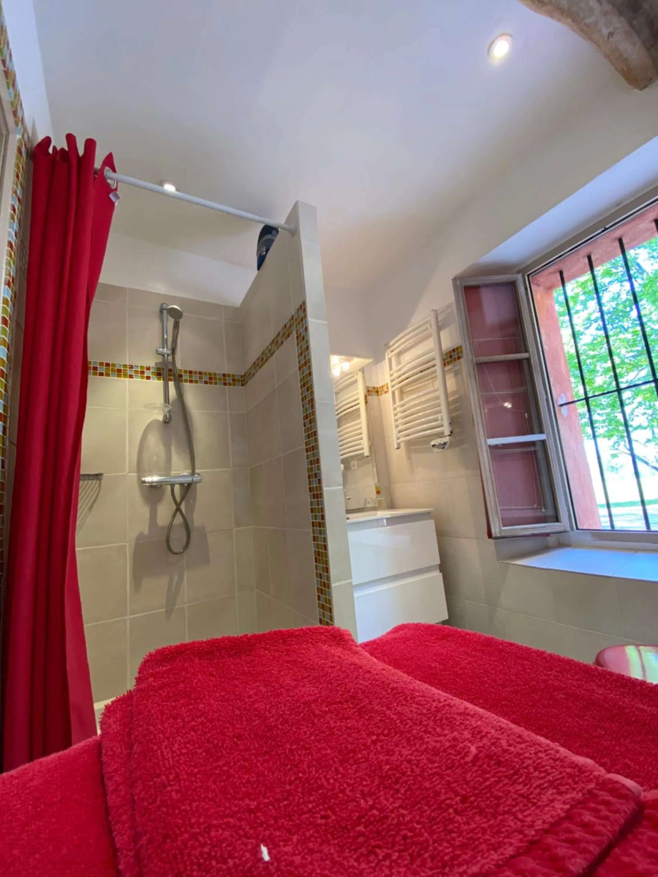 Shower, Bed in Domaine De Sainte Annette