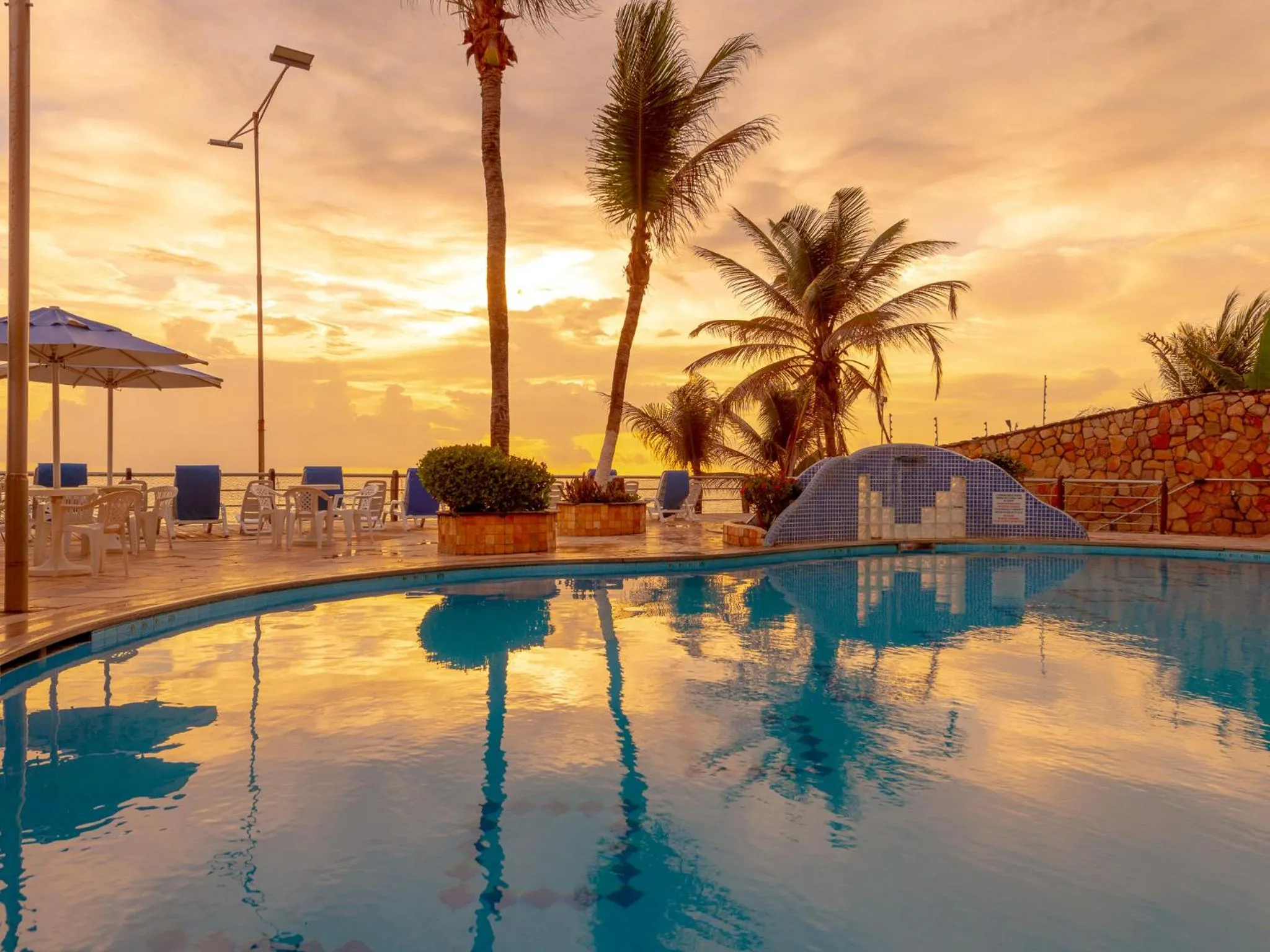 Pool view in Happy Hotel Praia Azul