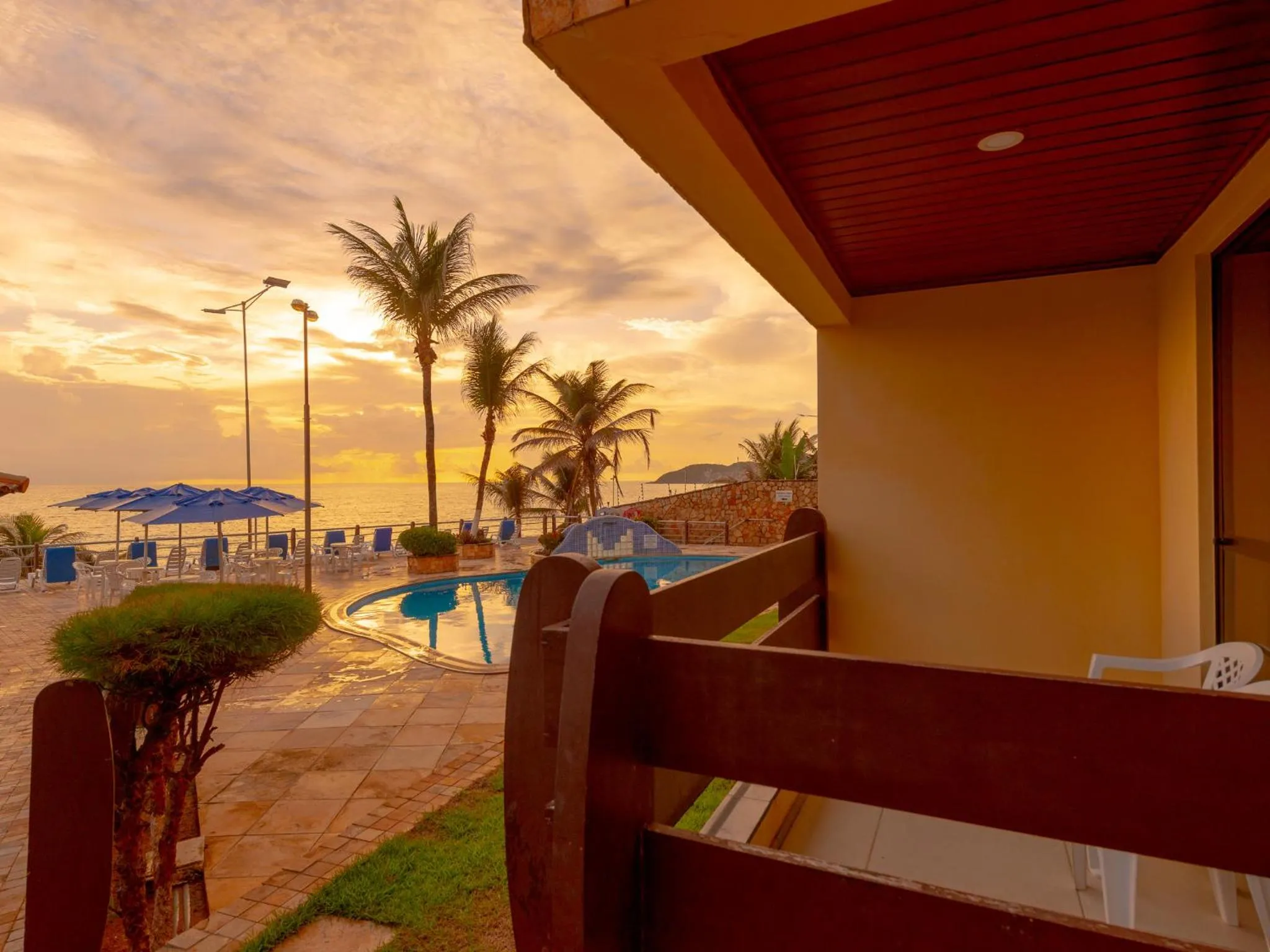 Pool view in Happy Hotel Praia Azul