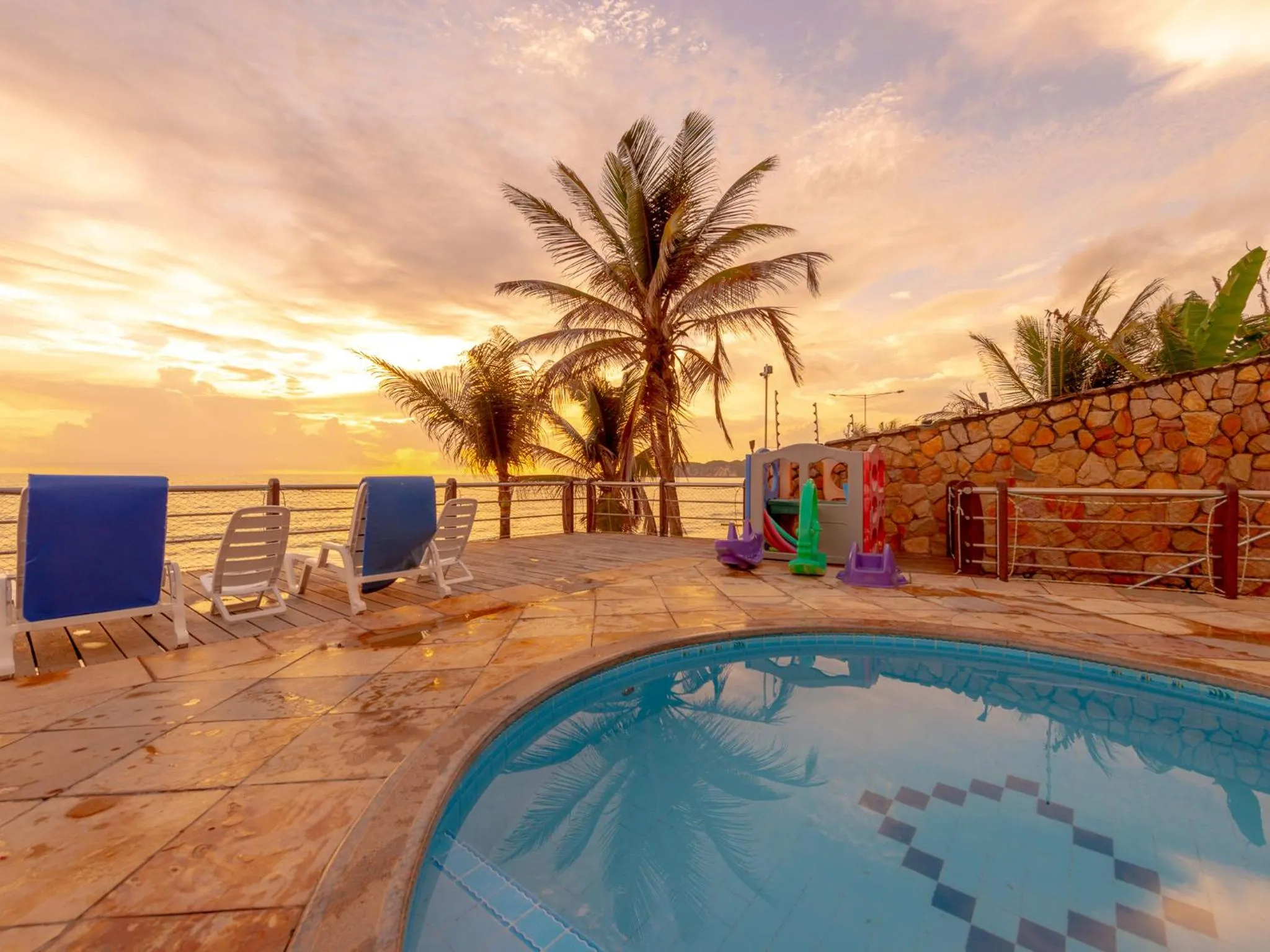 Pool view in Happy Hotel Praia Azul