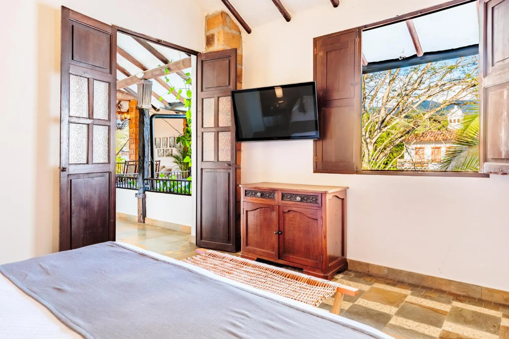 Bedroom, Bed in Hotel Fundadores en Cauca Viejo Fundadores