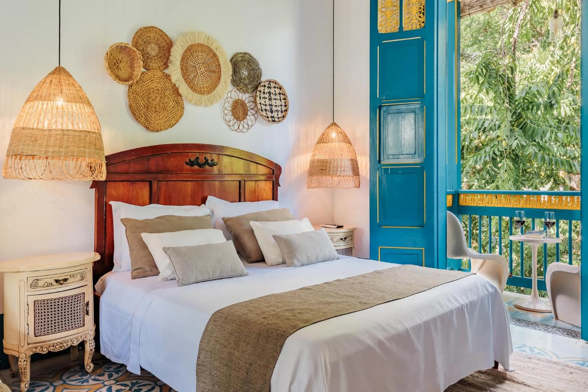 View (from property/room), Bed in Hotel Fundadores en Cauca Viejo Fundadores