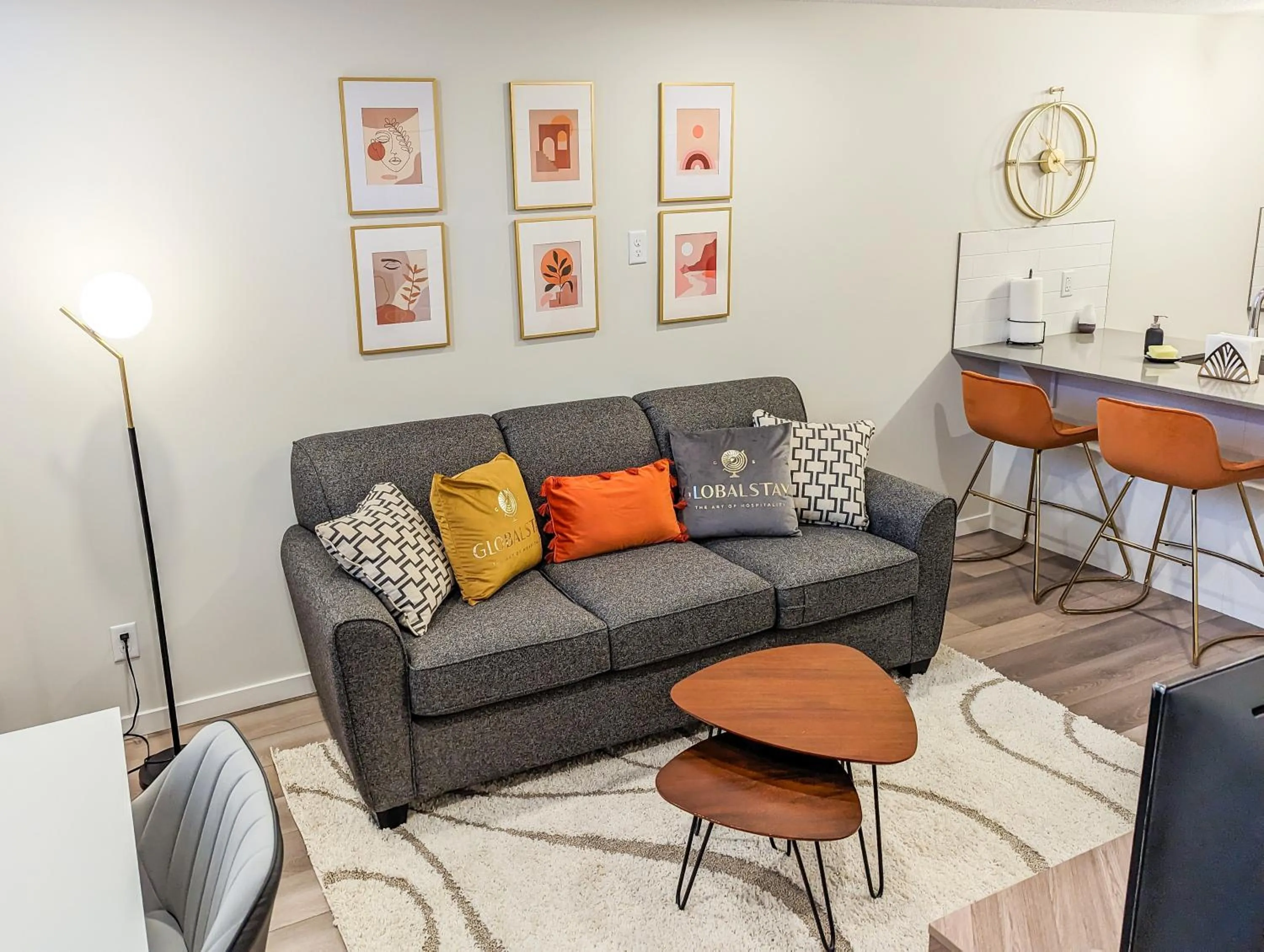 Living room in GLOBALSTAY New Apartments in Cranbrook Free street parking