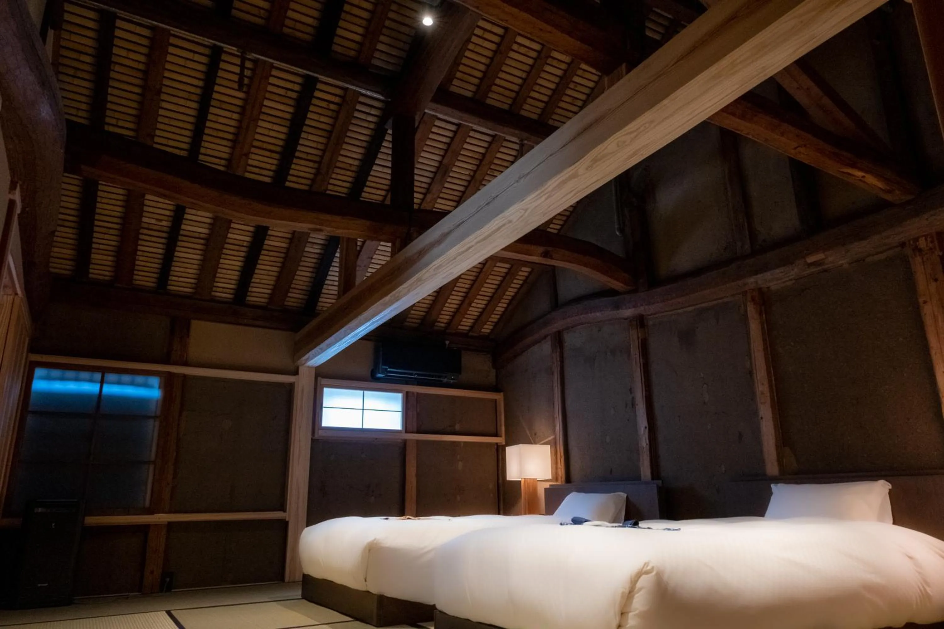 Photo of the whole room, Bed in NIPPONIA HOTEL Yamefukushima Merchant Town